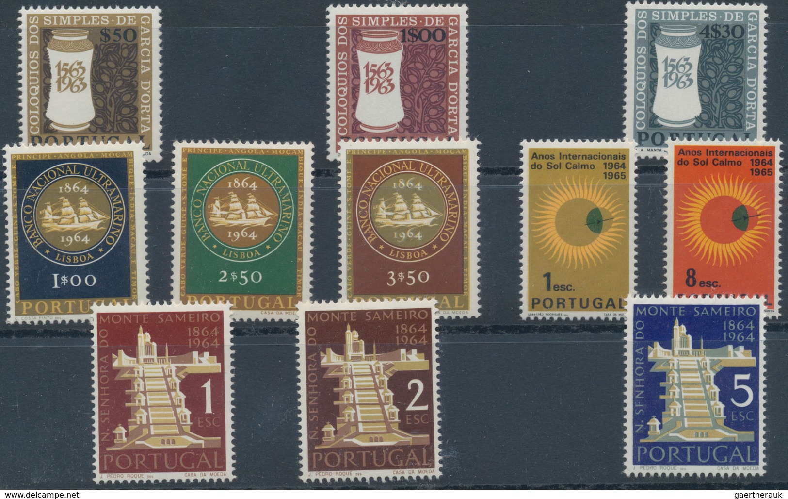 Portugal: 1964, Sets MNH Per 325. Every Year Set Is Separately Sorted On Small Stockcards. We Could - Andere & Zonder Classificatie
