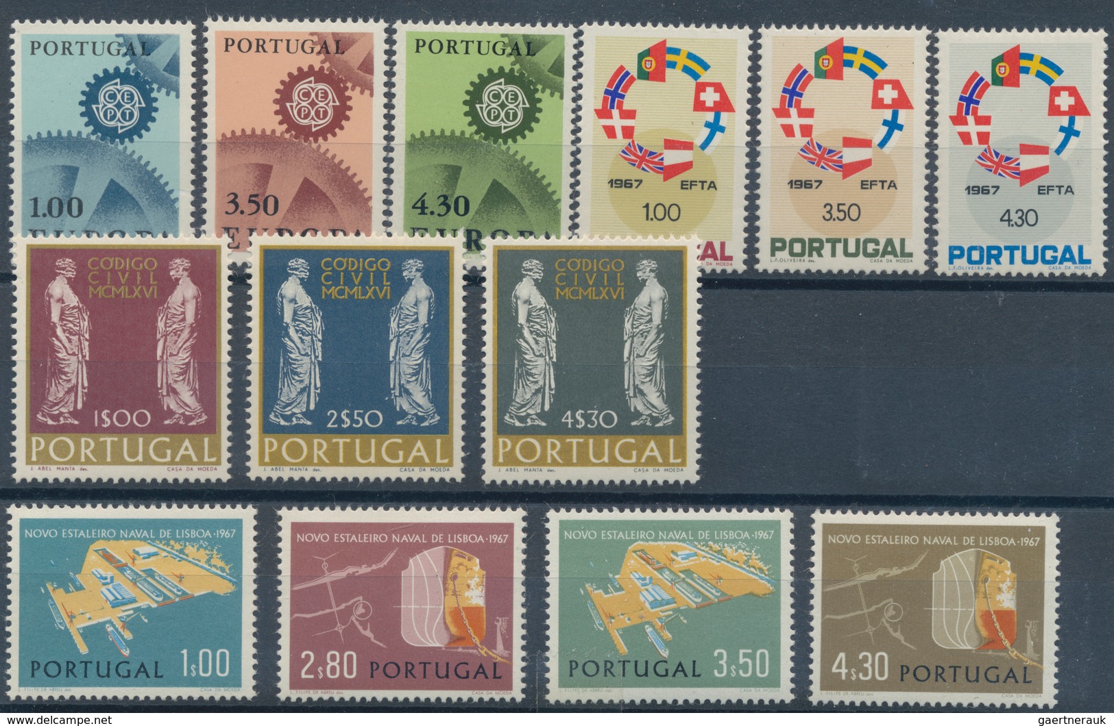 Portugal: 1967, Ca. 100 Complete Year Sets, Mint Never Hinged. Michel More Than 5000,- €. - Andere & Zonder Classificatie