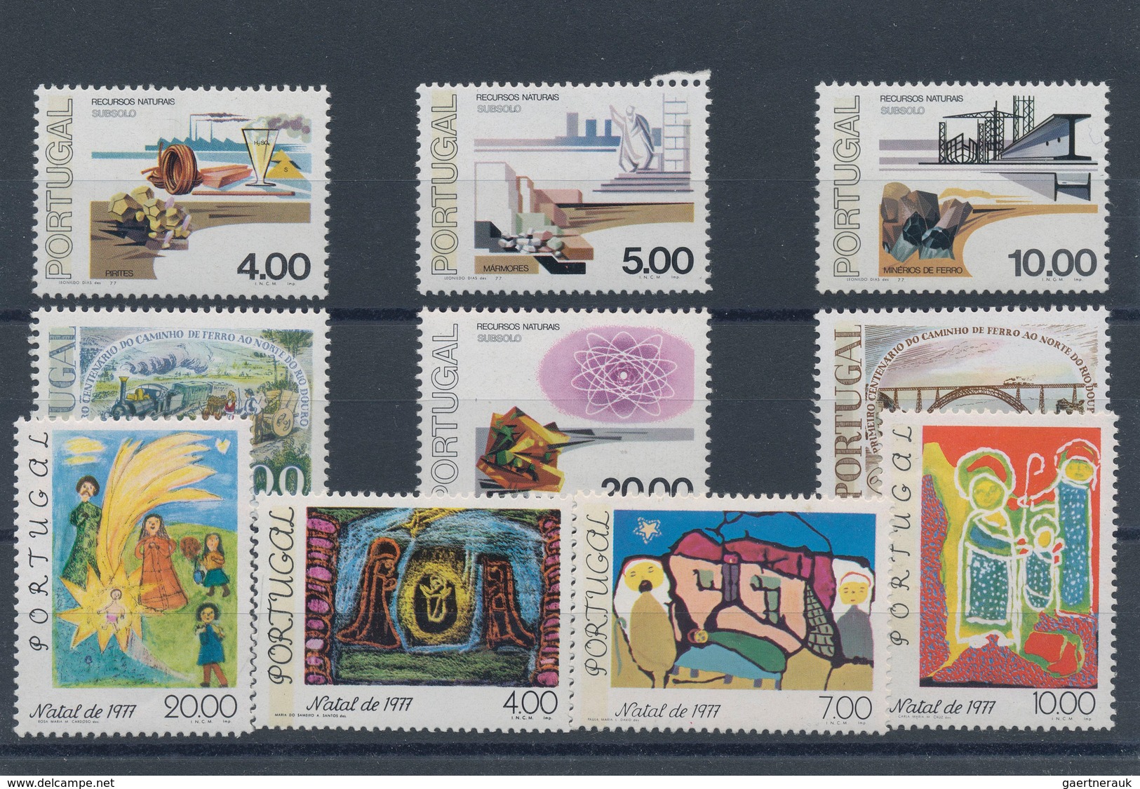 Portugal: 1974/1985, complete year sets without the souvenir sheets, mint never hinged. 1974 - 8 set