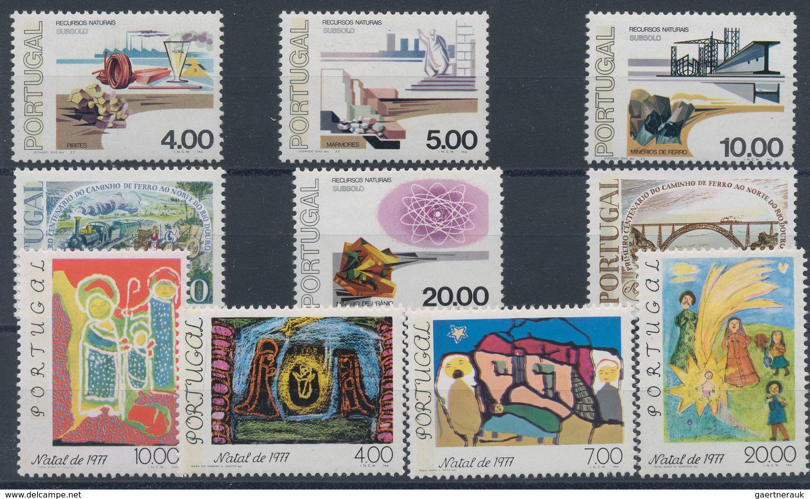 Portugal: 1974/1985, complete year sets without the souvenir sheets, mint never hinged. 1974 - 8 set