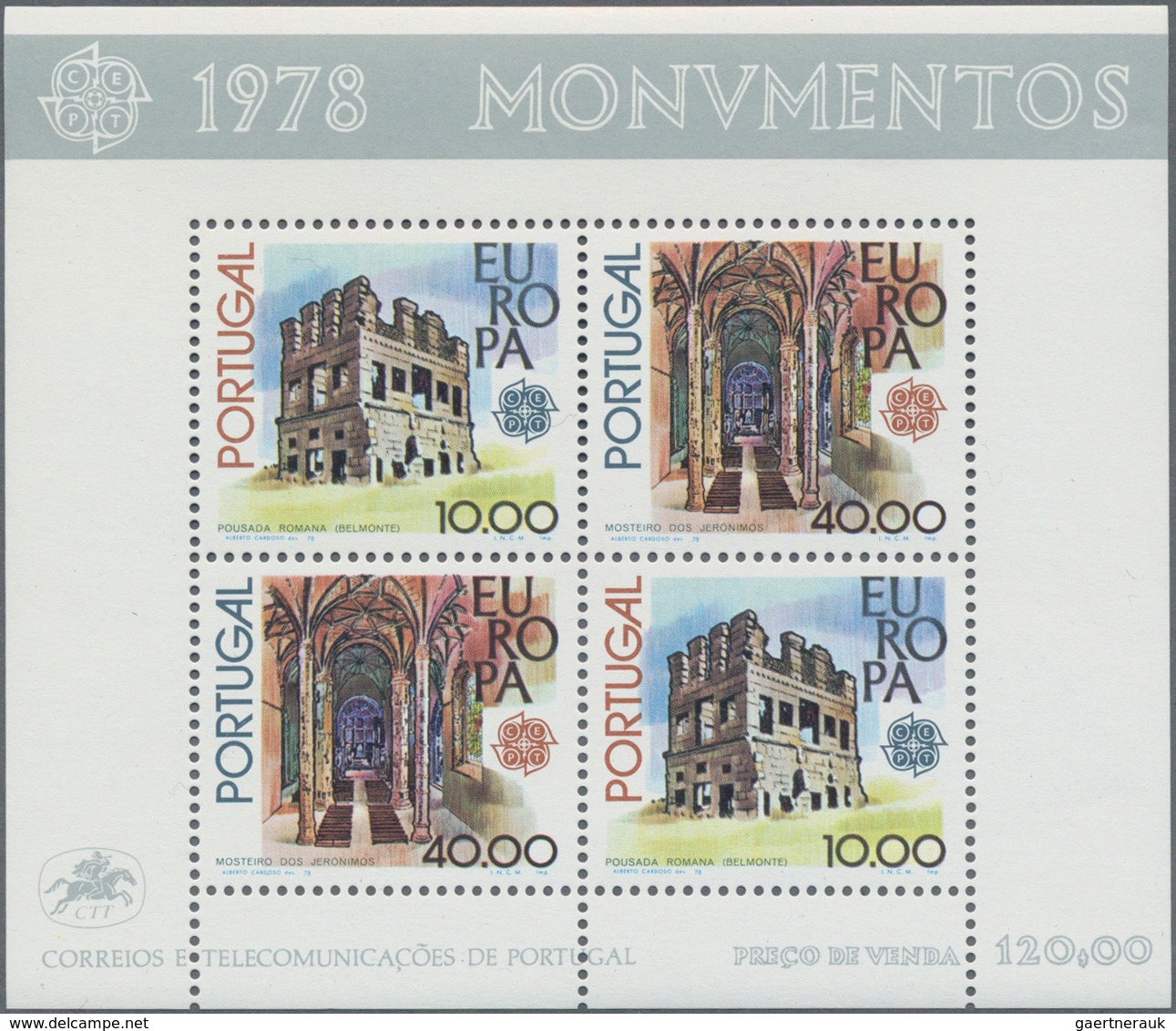 Portugal: 1977/1979, stock of souvenir sheets and sheetlets (National Holiday 1979), mint never hing
