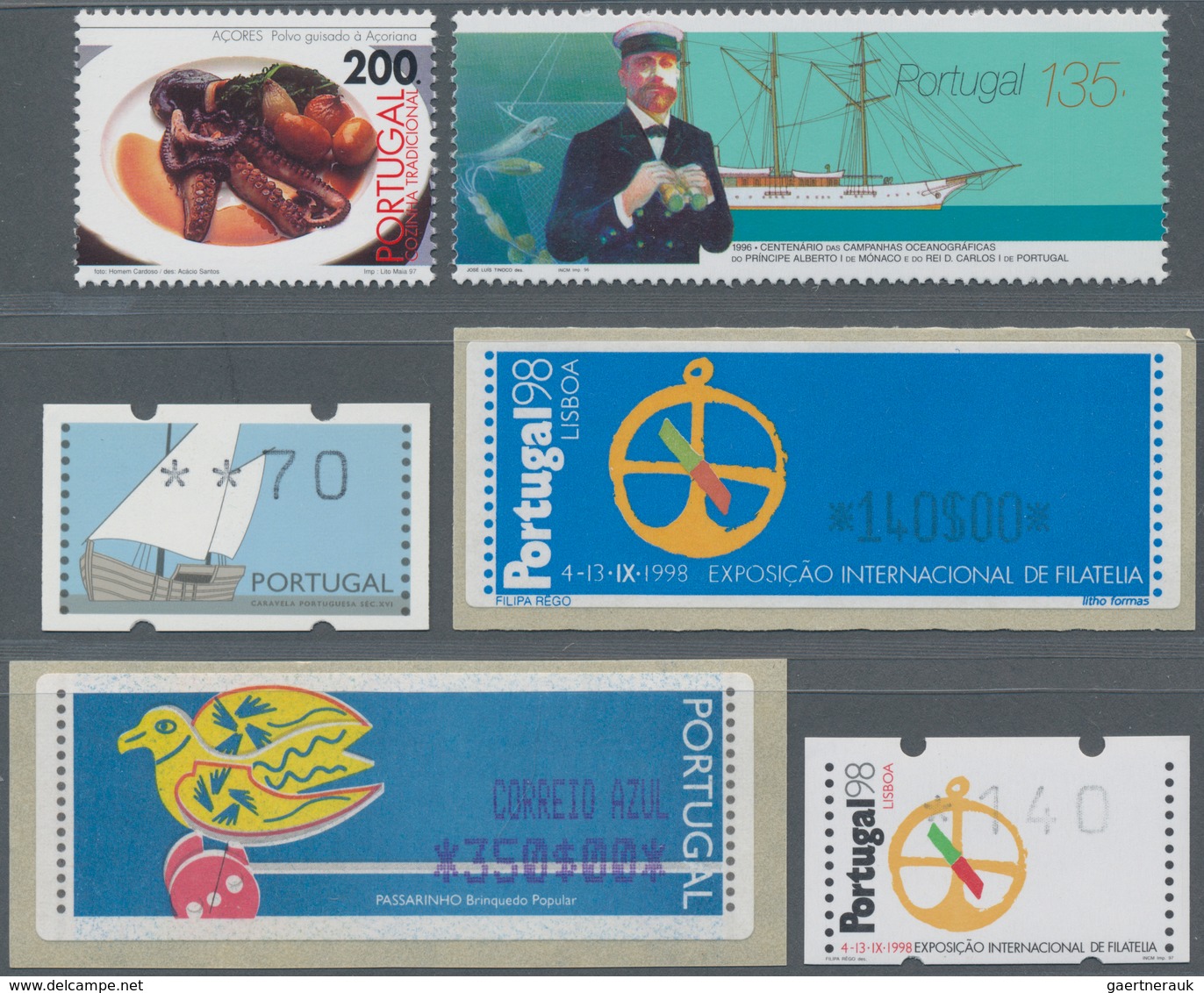 Portugal: 1977/1998, Accumulation With 35 Miniature Sheets In Different Quantities (total 588, € 4.7 - Otros & Sin Clasificación