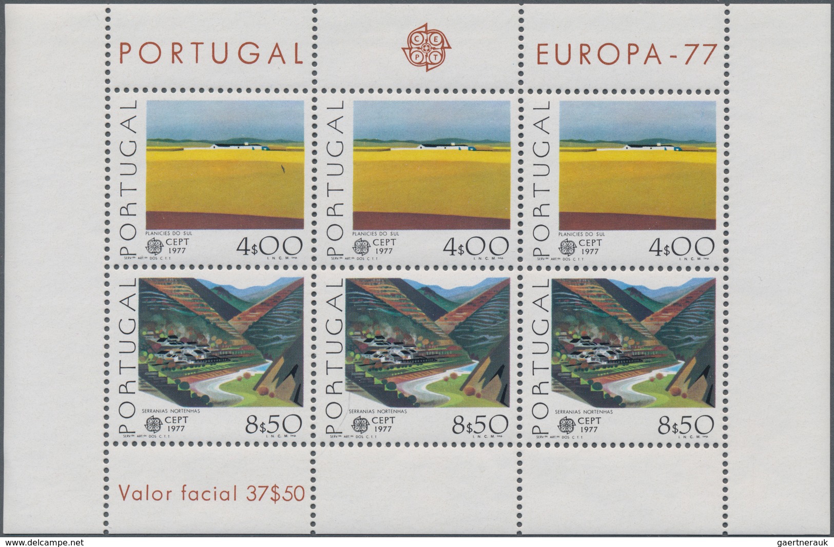 Portugal: 1977/1998, Accumulation With 35 Miniature Sheets In Different Quantities (total 588, € 4.7 - Sonstige & Ohne Zuordnung