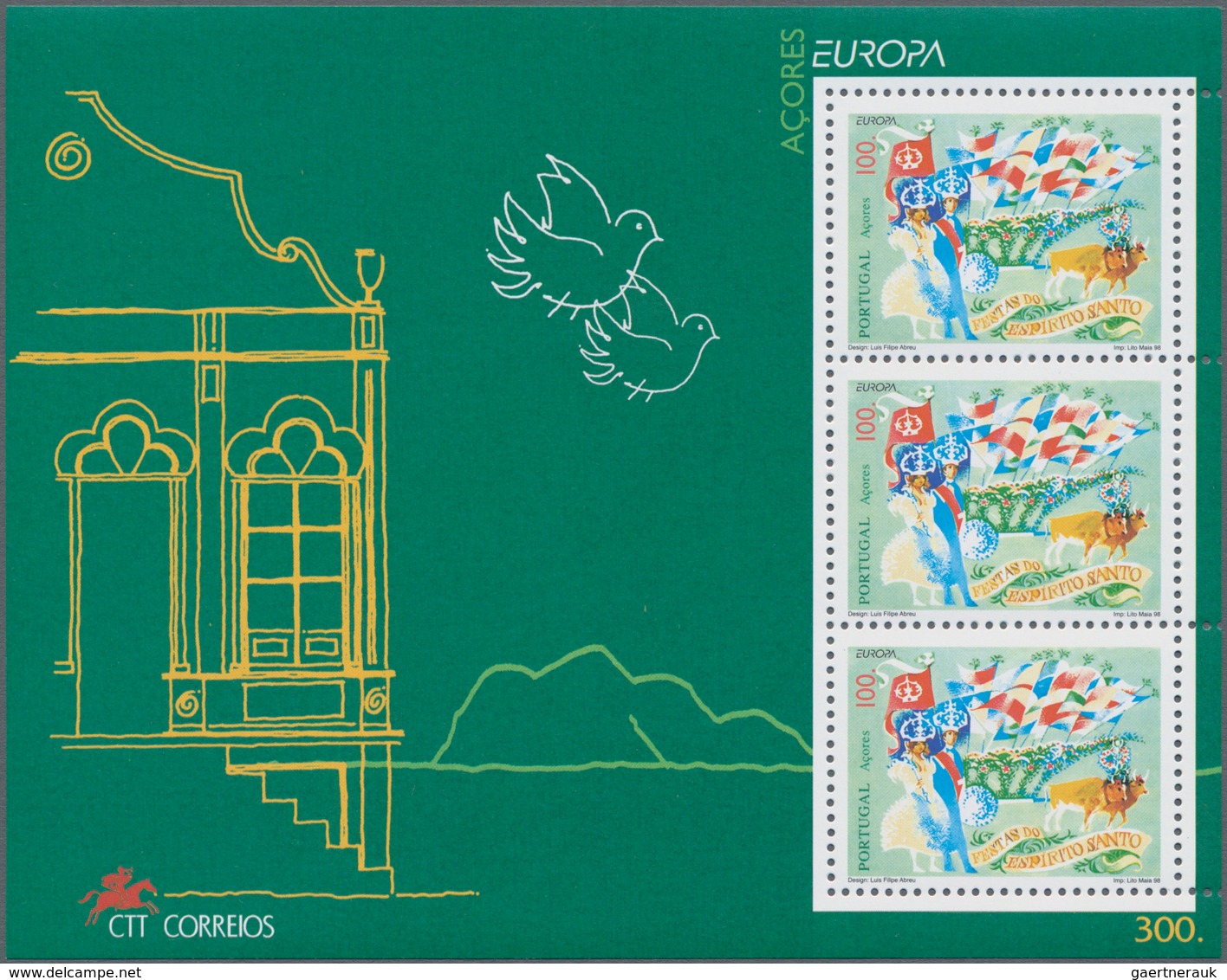 Portugal - Azoren: 1980/1998, Accumulation With 862 MINIATURE SHEETS In Different Quantities (eight - Açores