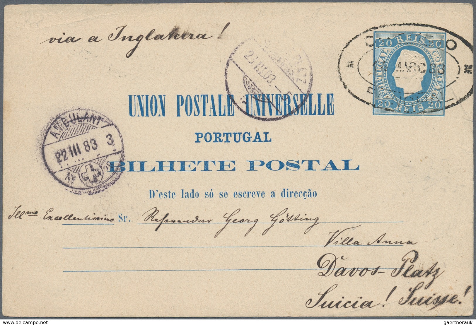 Portugal - Ganzsachen: 1878/1887 (ca.), POSTAL CARDS LUIS I. (King's Head Facing Left), Collection/a - Postwaardestukken