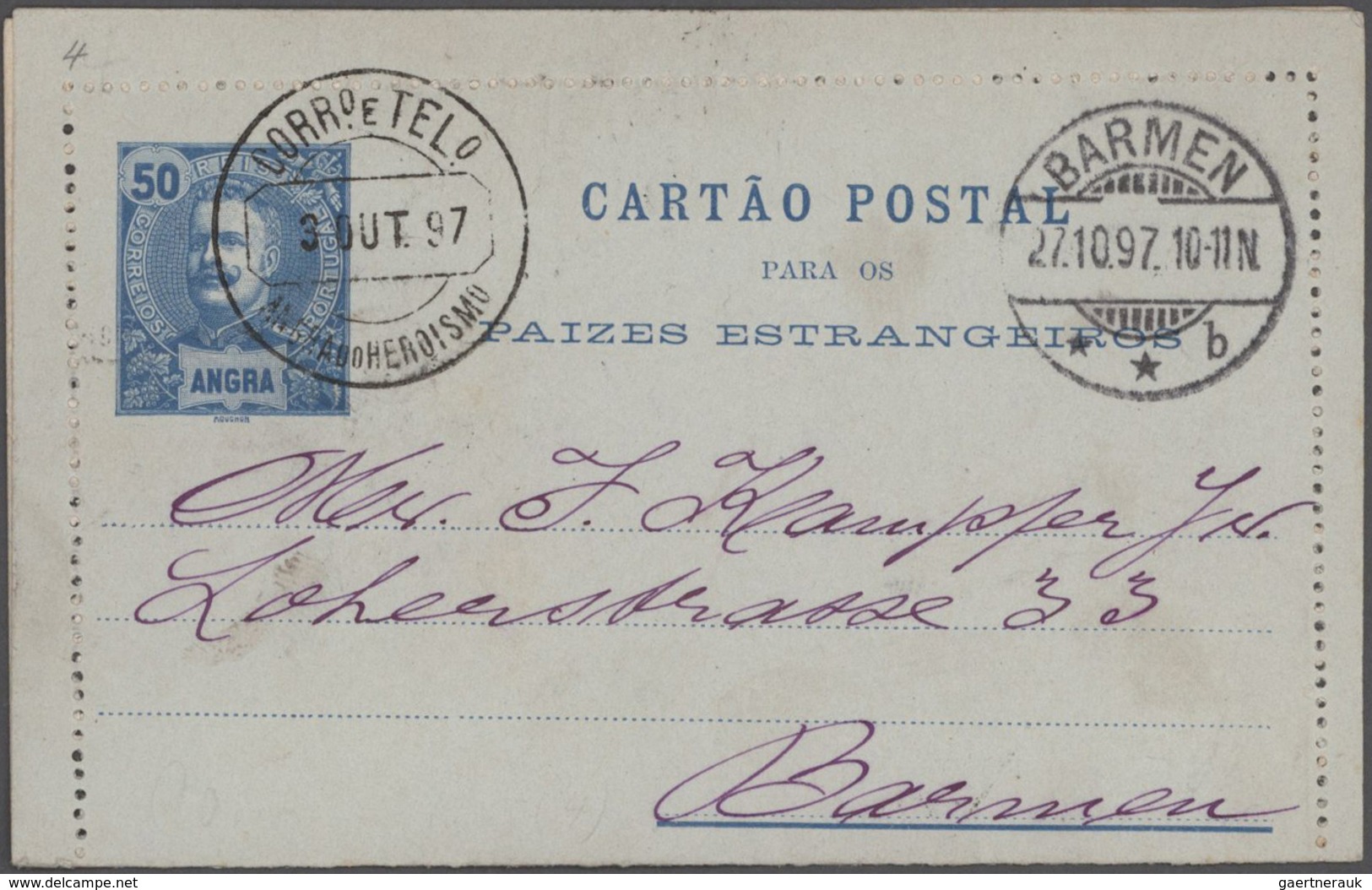 Portugal - Ganzsachen: 1878/1928 Specialized Collection In An Ancient Album With Ca. 620 Unused And - Postwaardestukken