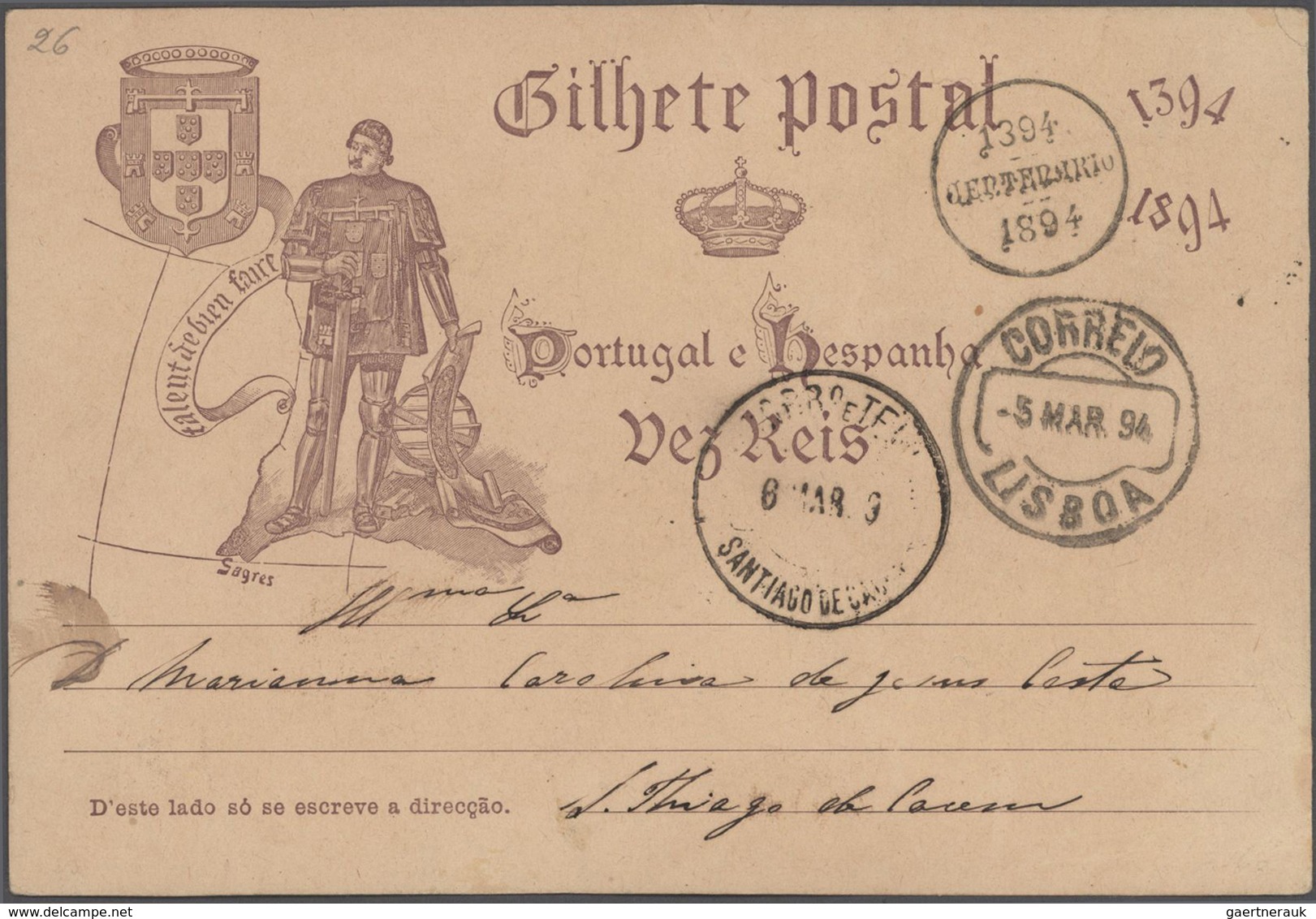 Portugal - Ganzsachen: 1878/1928 specialized collection in an ancient album with ca. 620 unused and