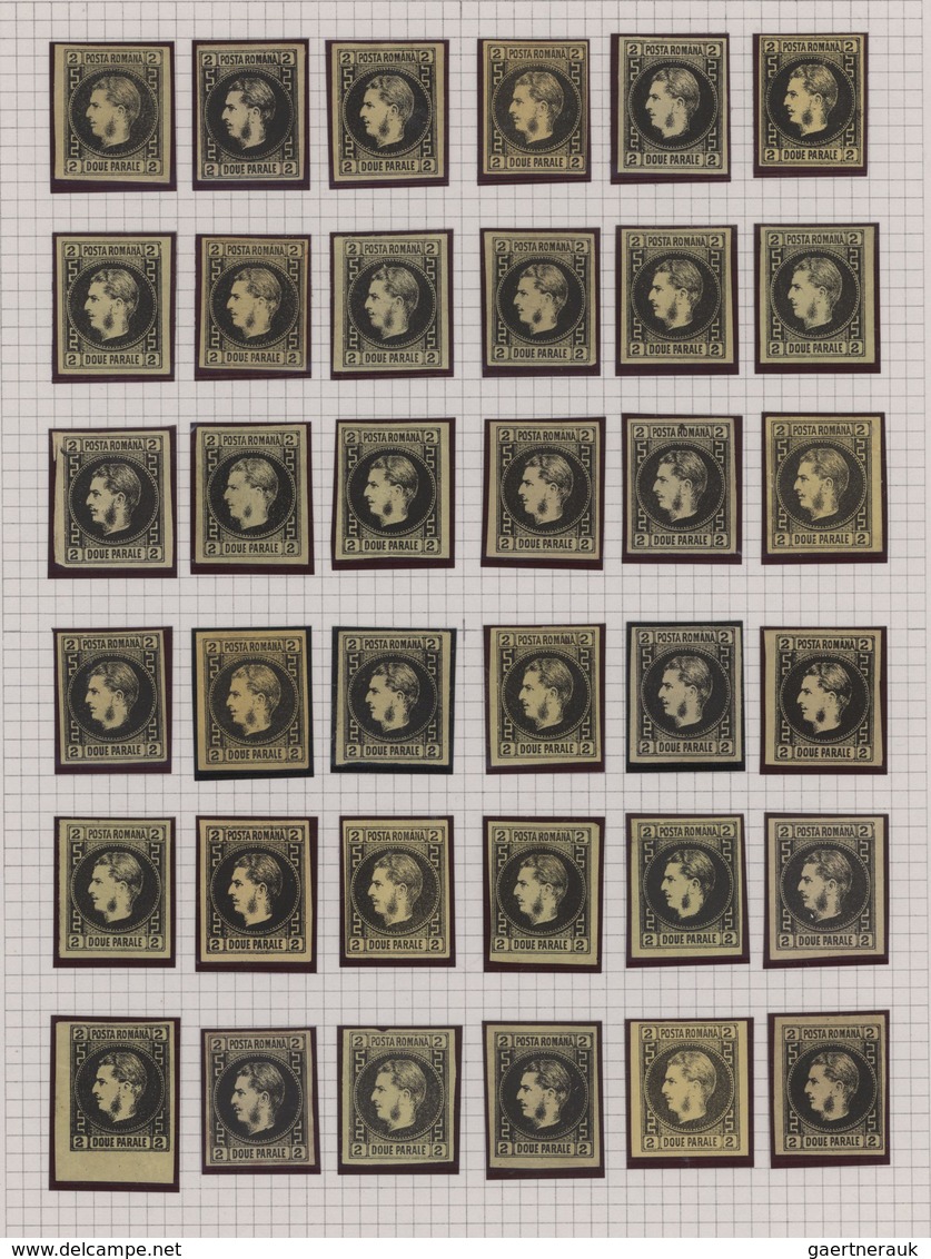 Rumänien: 1862/1866, A Splendid Mint Collection Of 211 Stamps (incl. Some Multiples) On Album Pages, - Gebraucht
