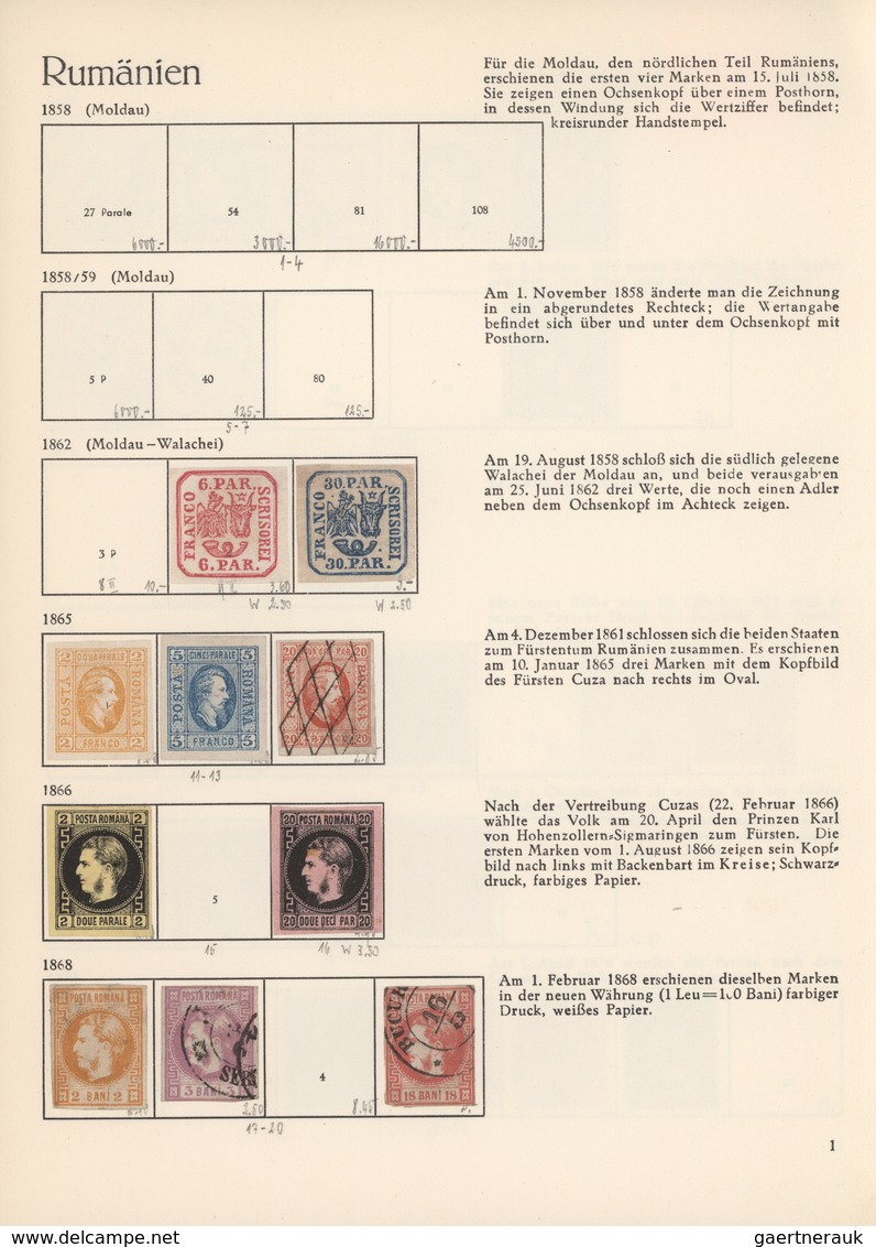 Rumänien: 1862/1959, Used And Mint Collection In Seven "Behrens" Albums, Well Collected From Classic - Usado