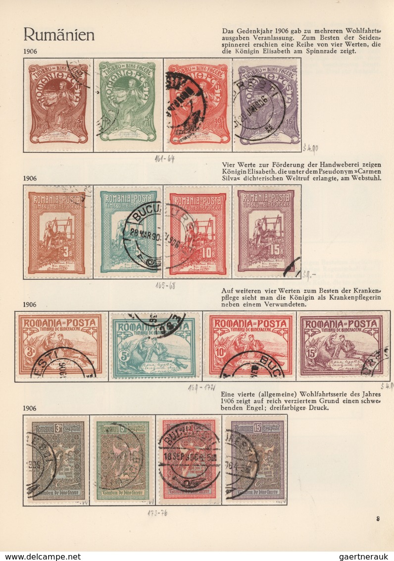 Rumänien: 1862/1959, Used And Mint Collection In Seven "Behrens" Albums, Well Collected From Classic - Gebruikt