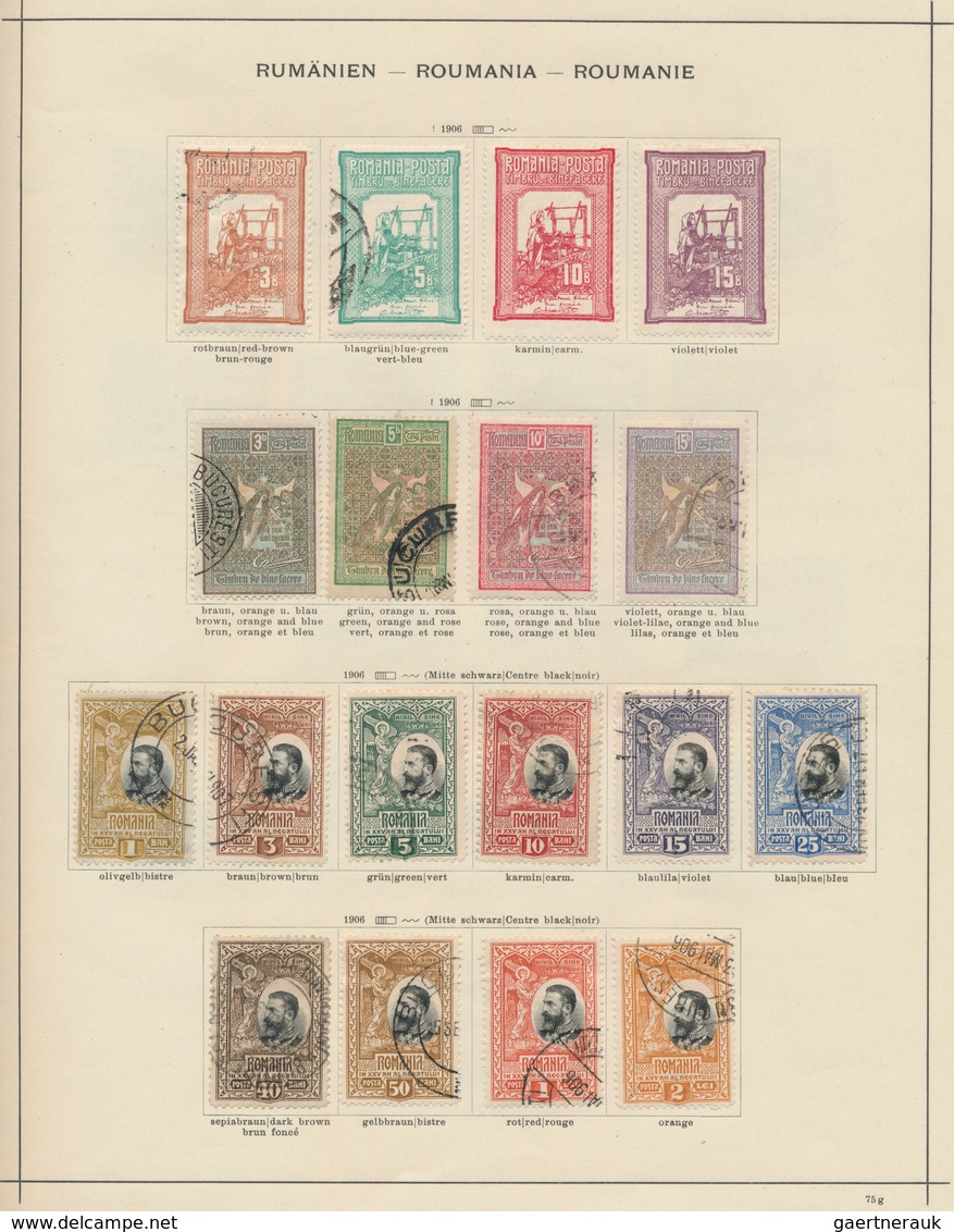 Rumänien: 1862/1972, Used And Mint Collection On Album Pages, Showing Especially Quite Nice Sections - Gebraucht