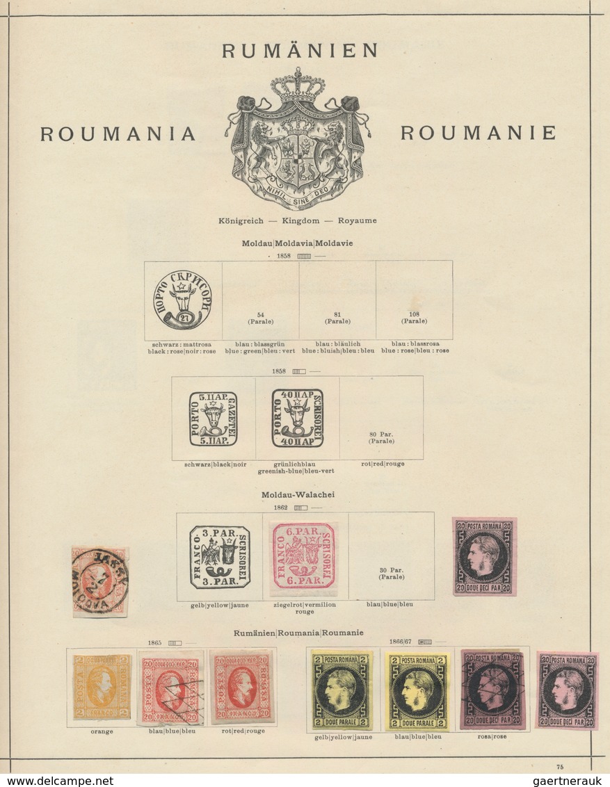 Rumänien: 1862/1972, Used And Mint Collection On Album Pages, Showing Especially Quite Nice Sections - Usado