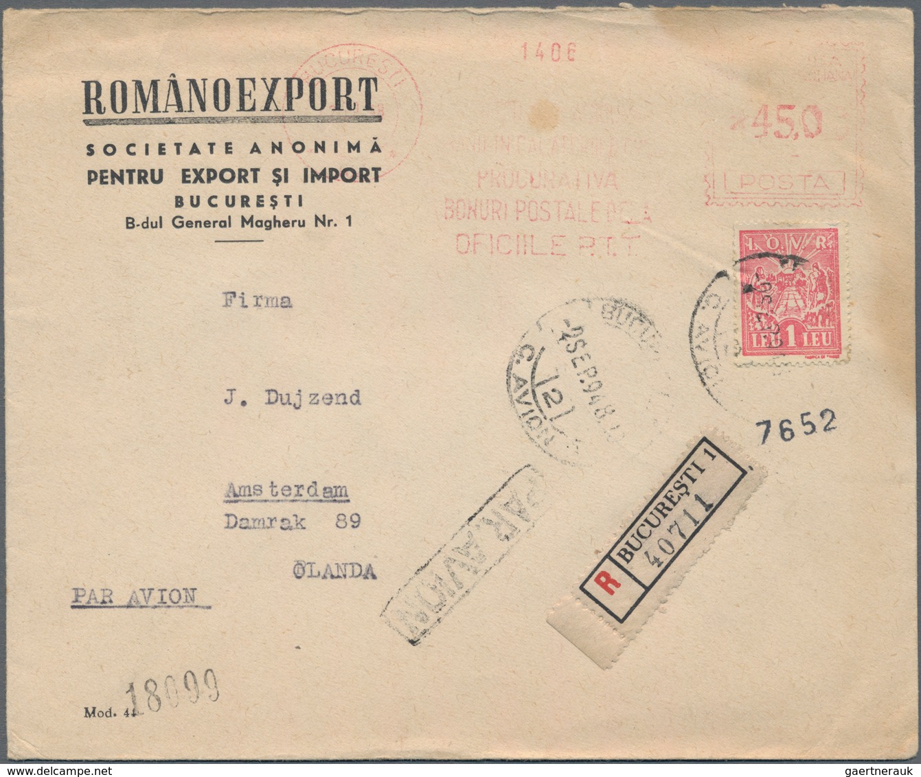Rumänien: 1945/1965, Holding Of Apprx. 137 Covers/cards Showing An Attractive Range Of Interesting F - Usado