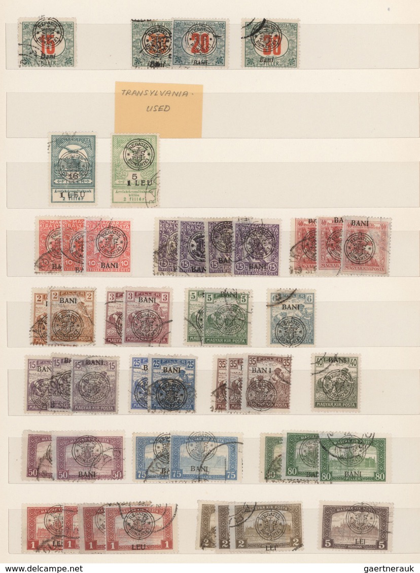 Rumänien - Neu-Rumänien: 1919, Used Collection Of Apprx. 180 Stamps, Well Sorted Throughout Incl. Bo - Otros & Sin Clasificación
