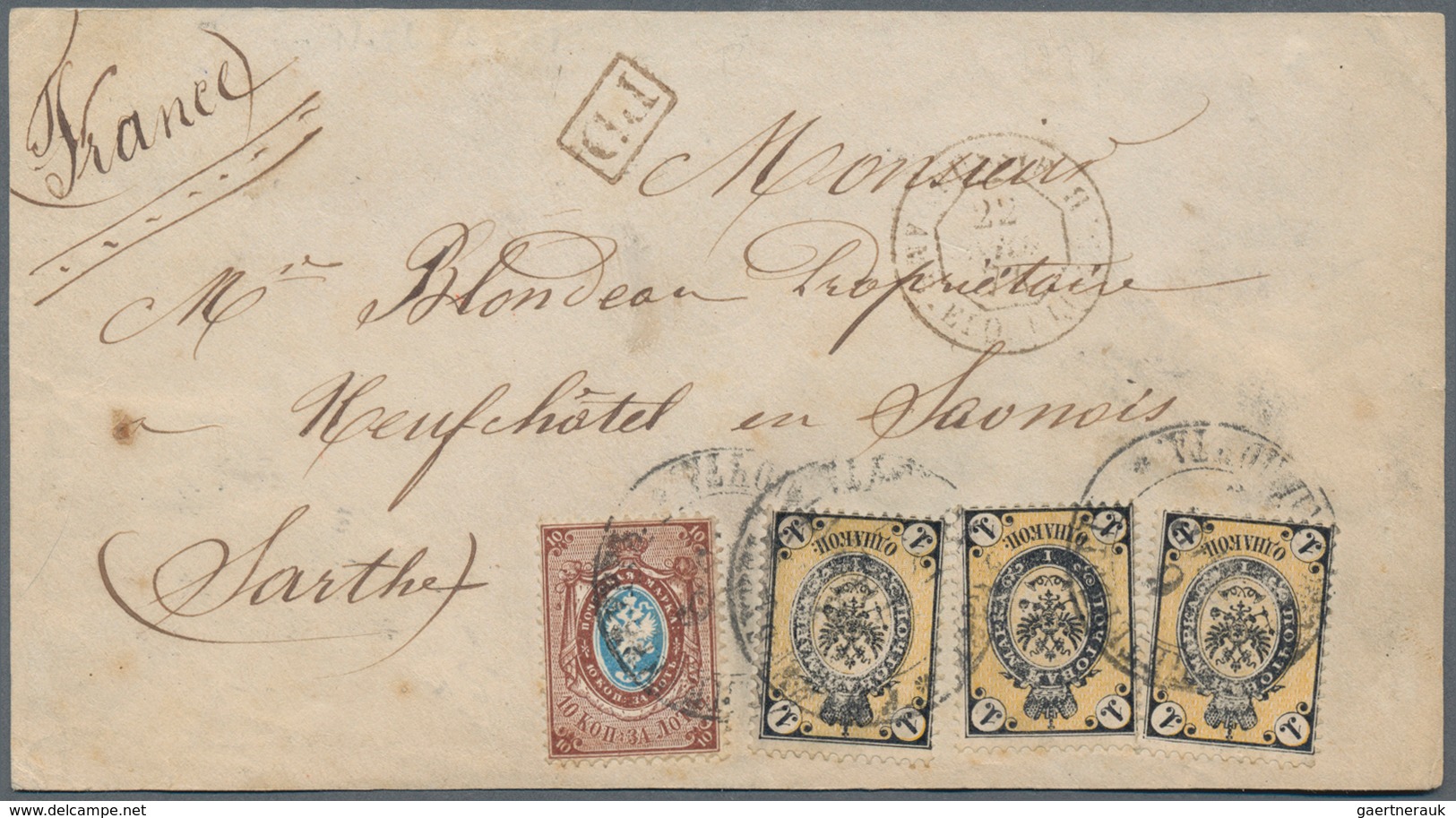 Russland: 1807/1922, Nice Accumulation Of Approx. 30 Covers, Cards, One Postal Parcel Card With Decl - Lettres & Documents