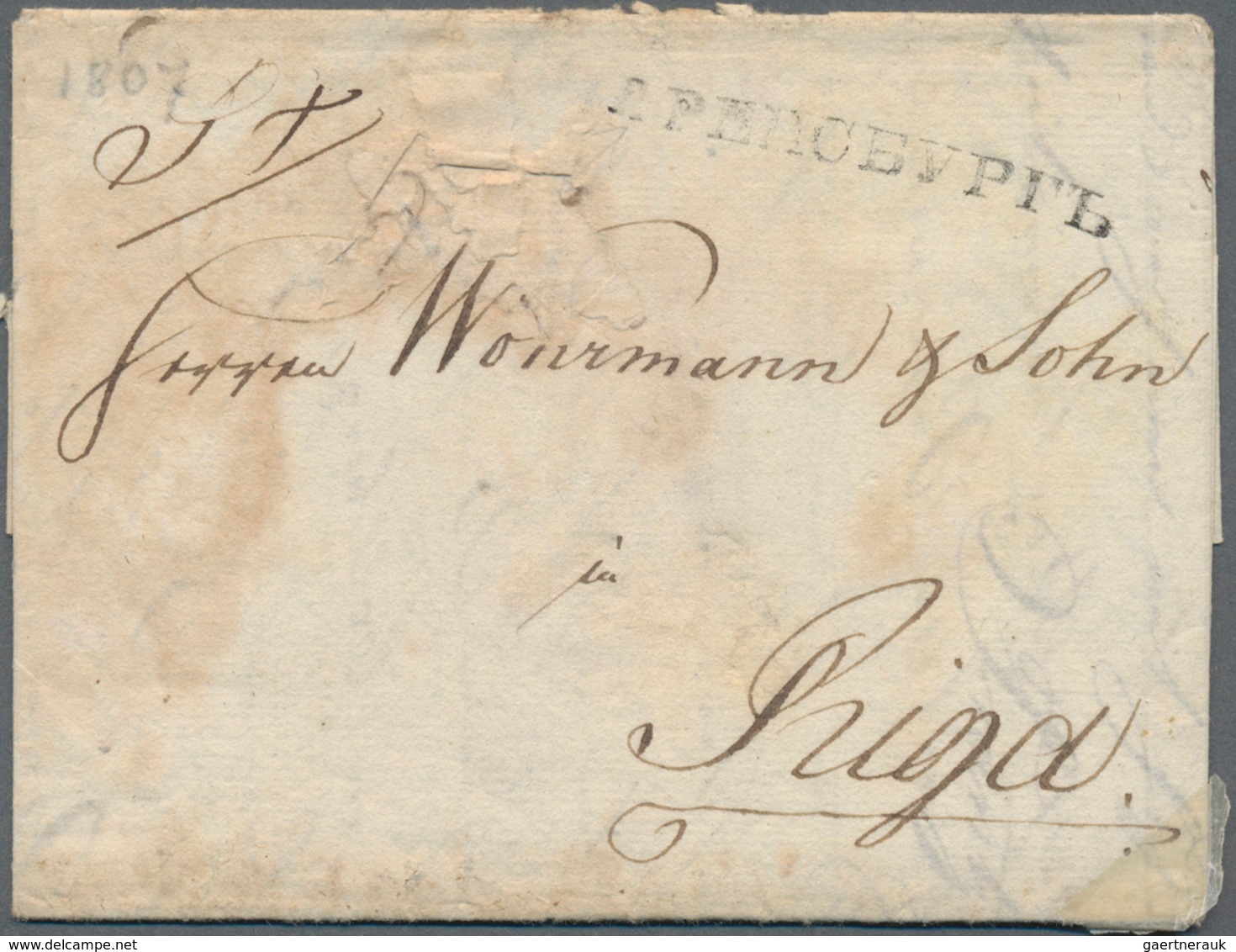 Russland: 1807/1922, Nice Accumulation Of Approx. 30 Covers, Cards, One Postal Parcel Card With Decl - Cartas & Documentos