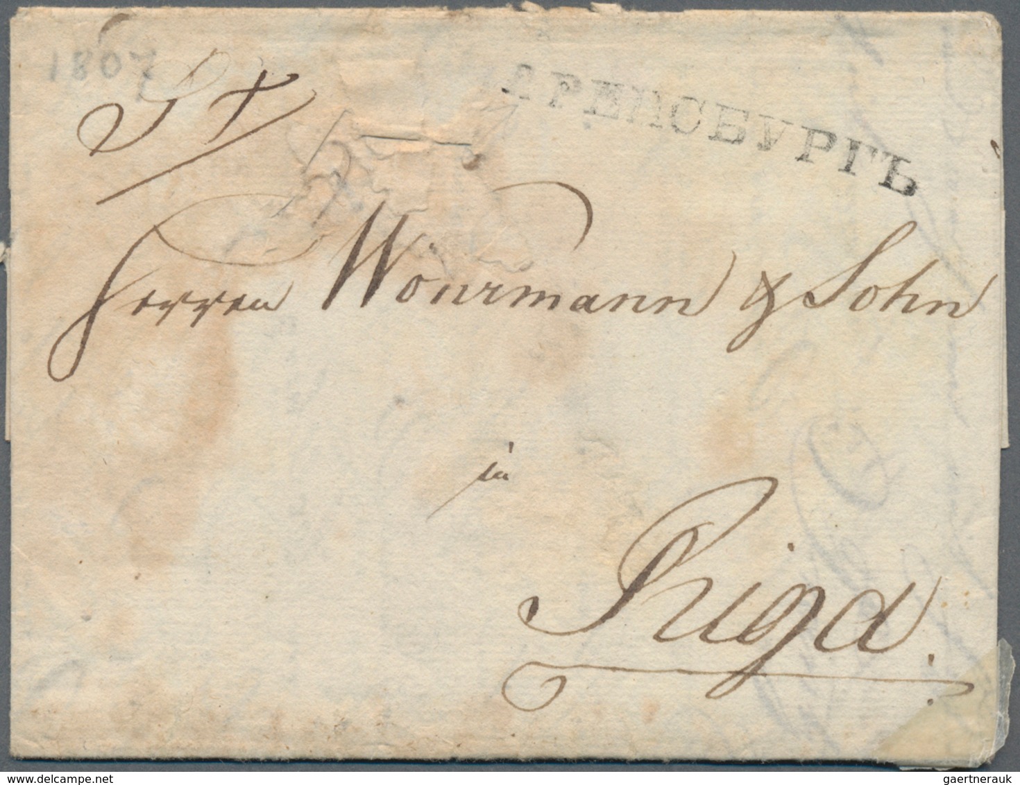 Russland: 1807/1922, Nice Accumulation Of Approx. 30 Covers, Cards, One Postal Parcel Card With Decl - Lettres & Documents
