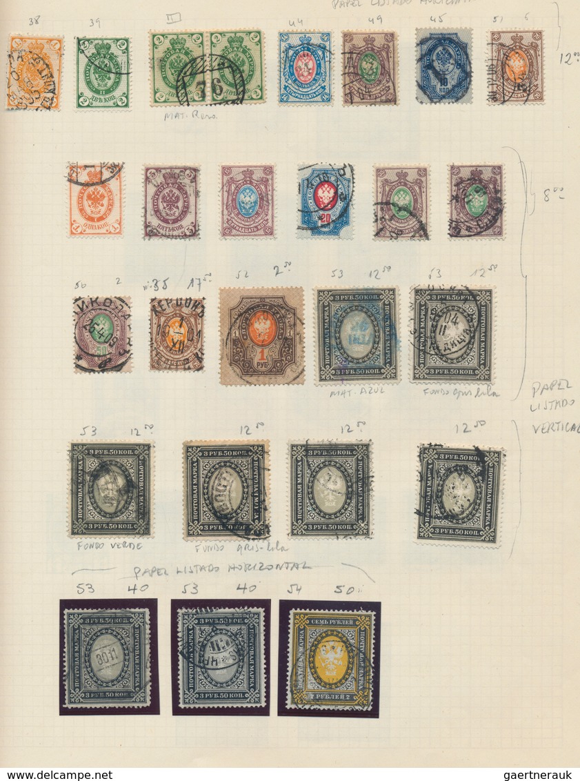 Russland: 1858/1935, Imperial Russia/Soviet Union, Used And Mint Collection On Album Pages From 1858 - Cartas & Documentos