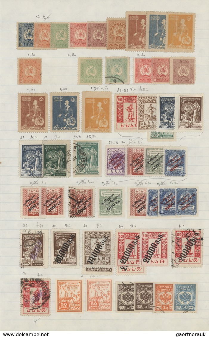 Russland: 1870/1923 (ca.), Russian Area, Used And Mit Collection/accumulation Of Apprx. 1.340 Stamps - Lettres & Documents