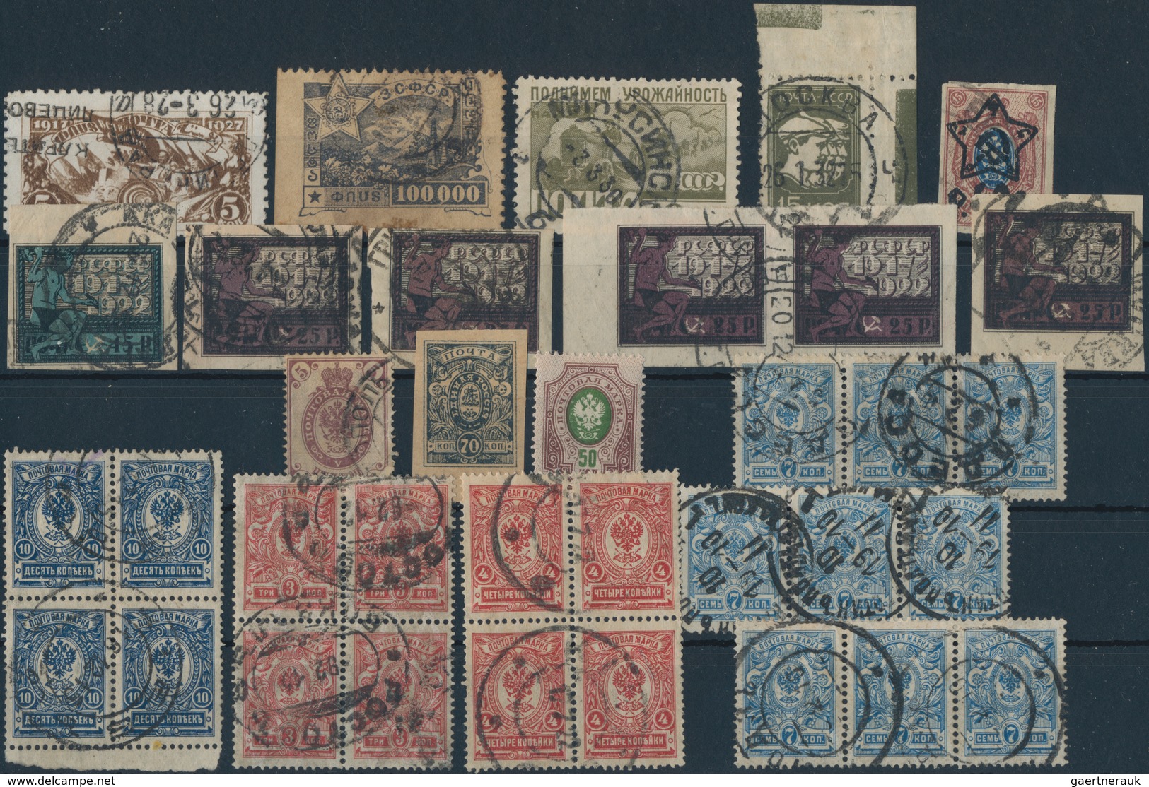 Russland: 1899/1990 (ca.), Mixed Lot On Stockcards With Russian Post In China And The Levant, Early - Cartas & Documentos