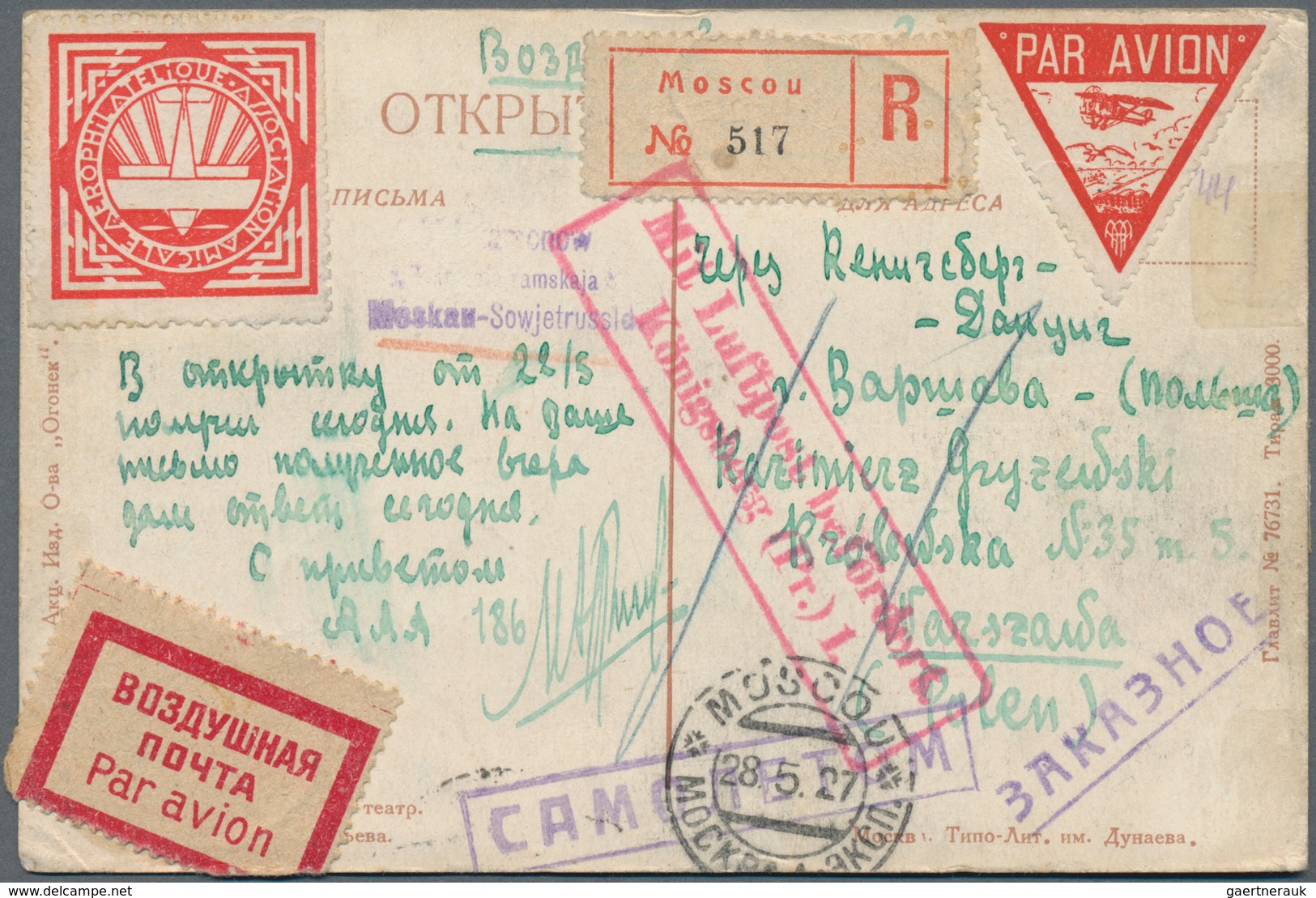 Russland: 1900/1930, Beautiful Lot Of 30 Covers And Cards Including Airmail, Inflation Periode, Ship - Cartas & Documentos