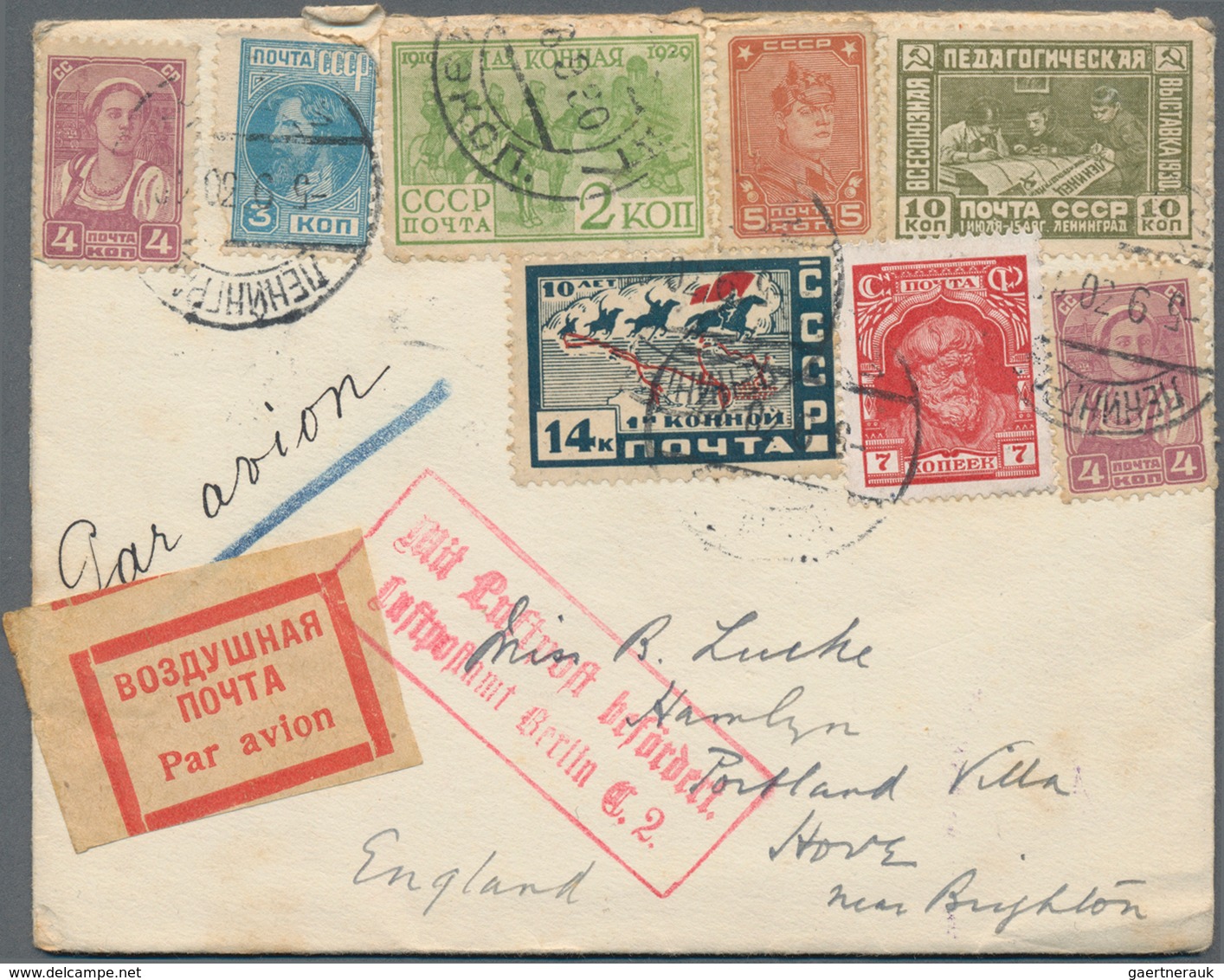 Russland: 1900/1930, Beautiful Lot Of 30 Covers And Cards Including Airmail, Inflation Periode, Ship - Cartas & Documentos