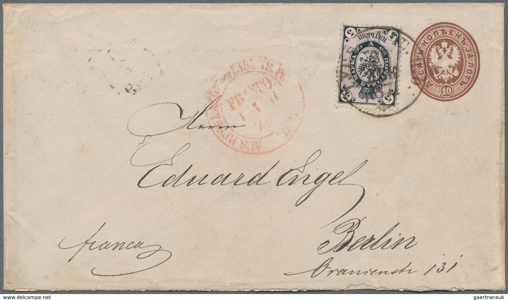 Russland - Ganzsachen: 1855/1918, album with ca. 160 unused and used postal stationeries, postal sta