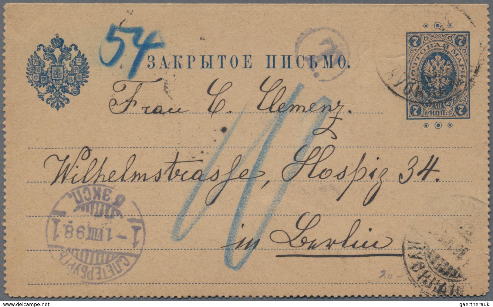 Russland - Ganzsachen: 1861/1915, Accumulation Of Approx. 270 Unused And Used Postal Stationery Card - Postwaardestukken