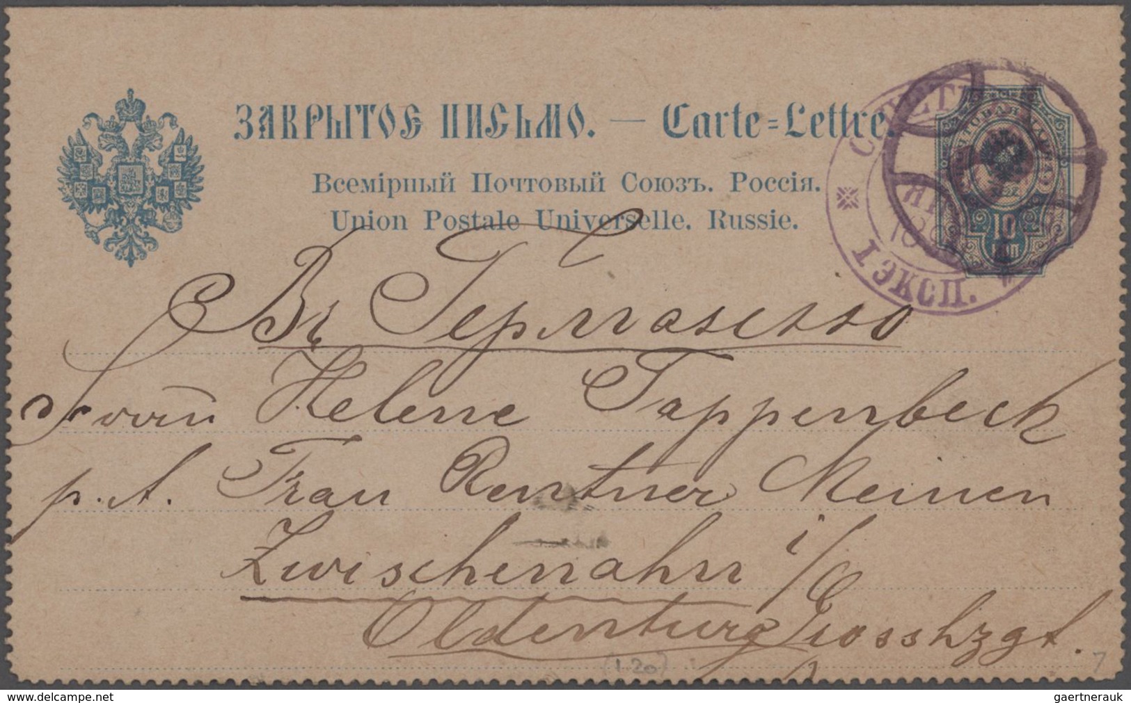 Russland - Stempel: 1890/1910 (ca.), Collection Of 110 Cover And Commercially Used Postal Stationery - Autres & Non Classés