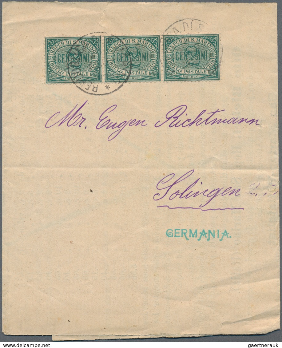 San Marino: 1873/1947: Over 70 Covers, Starting With Precursors And Some Nice Early Commercial Used - Cartas & Documentos