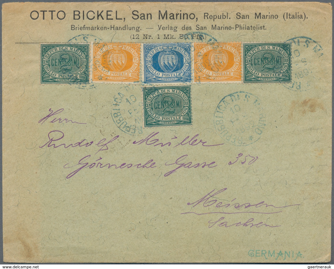 San Marino: 1873/1947: Over 70 Covers, Starting With Precursors And Some Nice Early Commercial Used - Brieven En Documenten