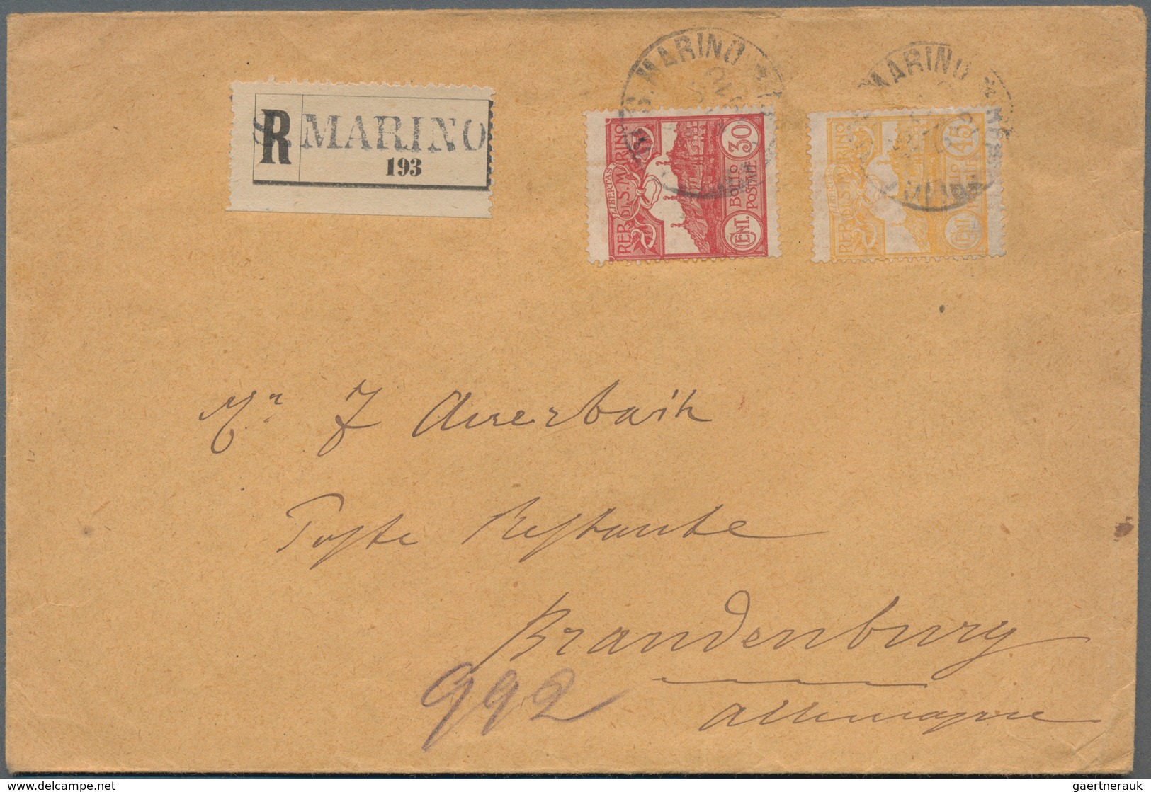 San Marino: 1873/1947: Over 70 Covers, Starting With Precursors And Some Nice Early Commercial Used - Brieven En Documenten