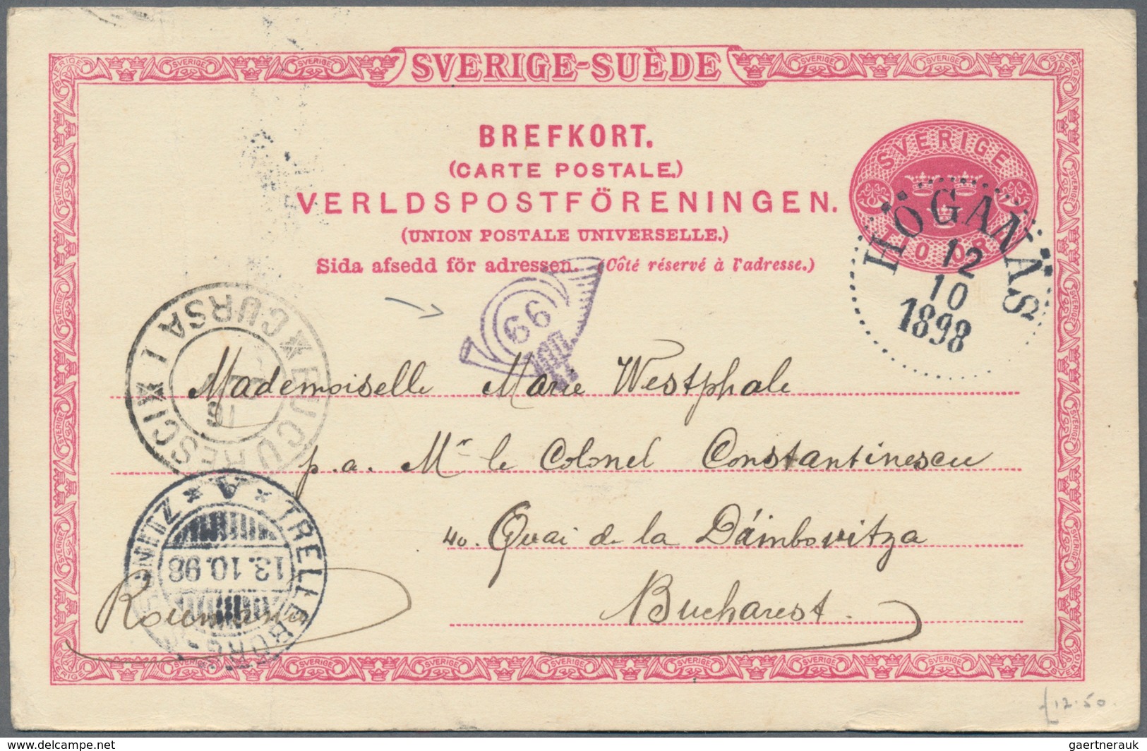 Schweden: 1854/1986 (ca.), Approx. 280 Covers, Cards, Picture Postacards And Unused, CTO-used And Us - Brieven En Documenten