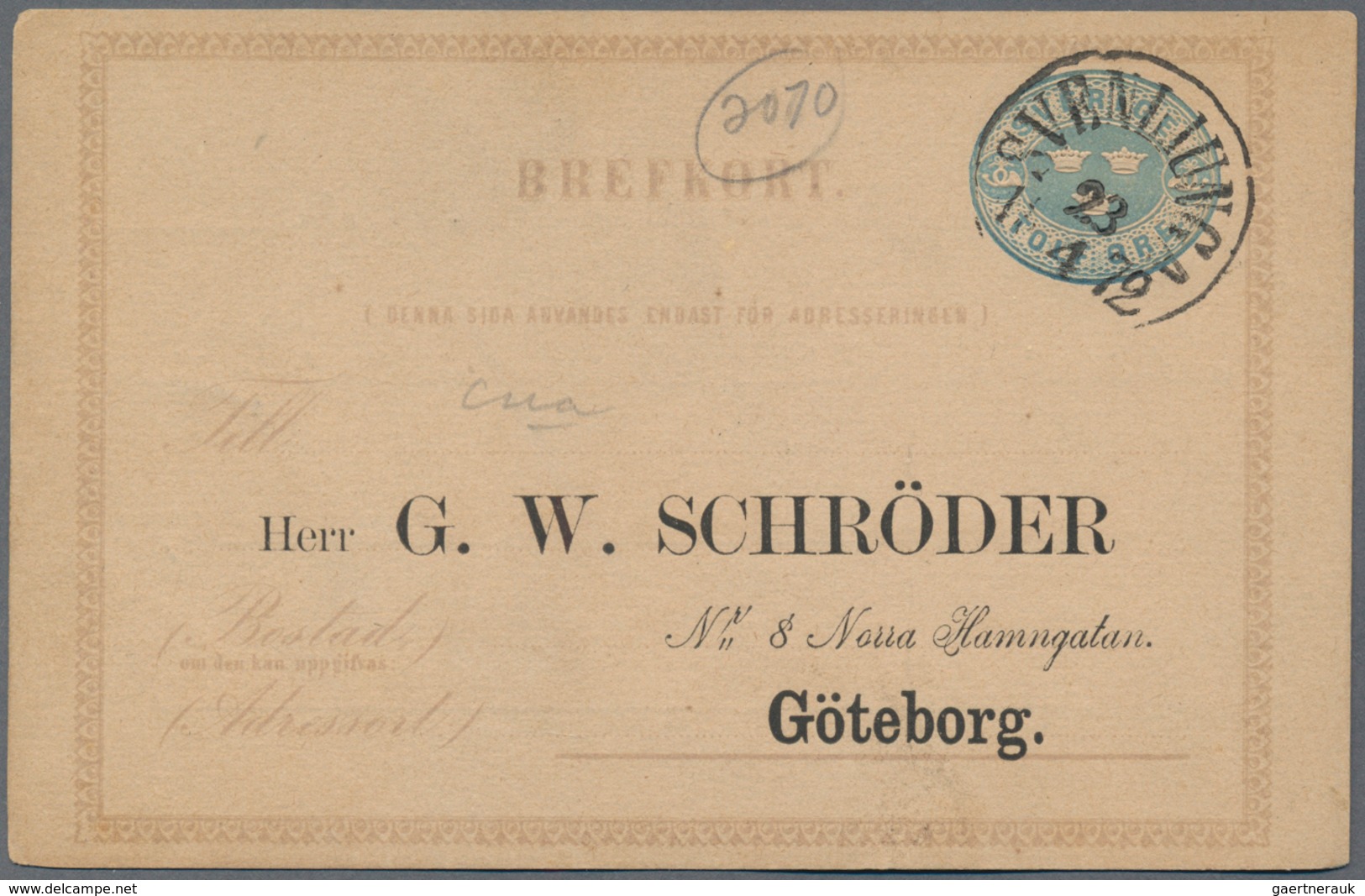 Schweden: 1854/1986 (ca.), approx. 280 covers, cards, picture postacards and unused, CTO-used and us