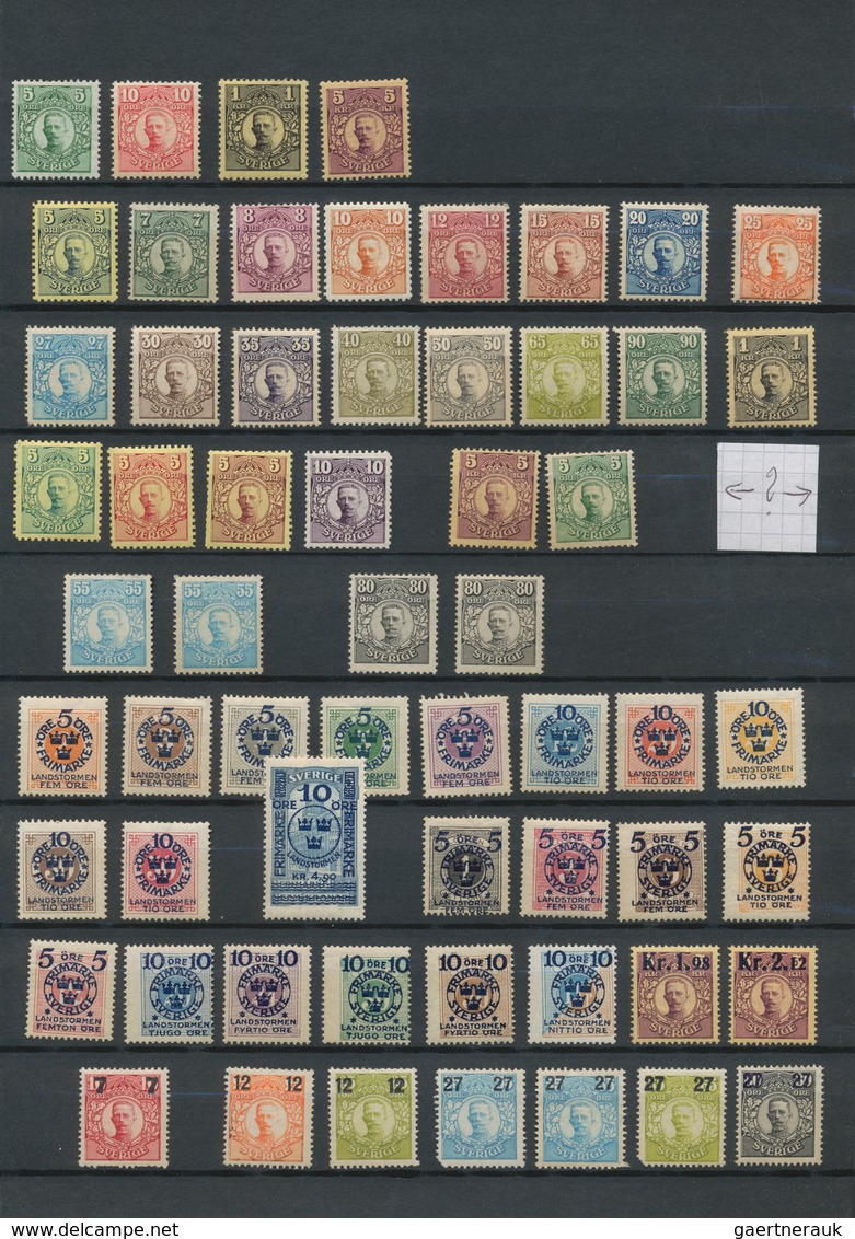 Schweden: 1855-1924, MINT Collection Starting With Early 'Coat Of Arms' Skilling And øre Issues As A - Brieven En Documenten