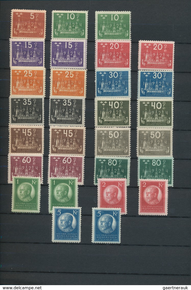 Schweden: 1855-1924, MINT Collection Starting With Early 'Coat Of Arms' Skilling And øre Issues As A - Brieven En Documenten