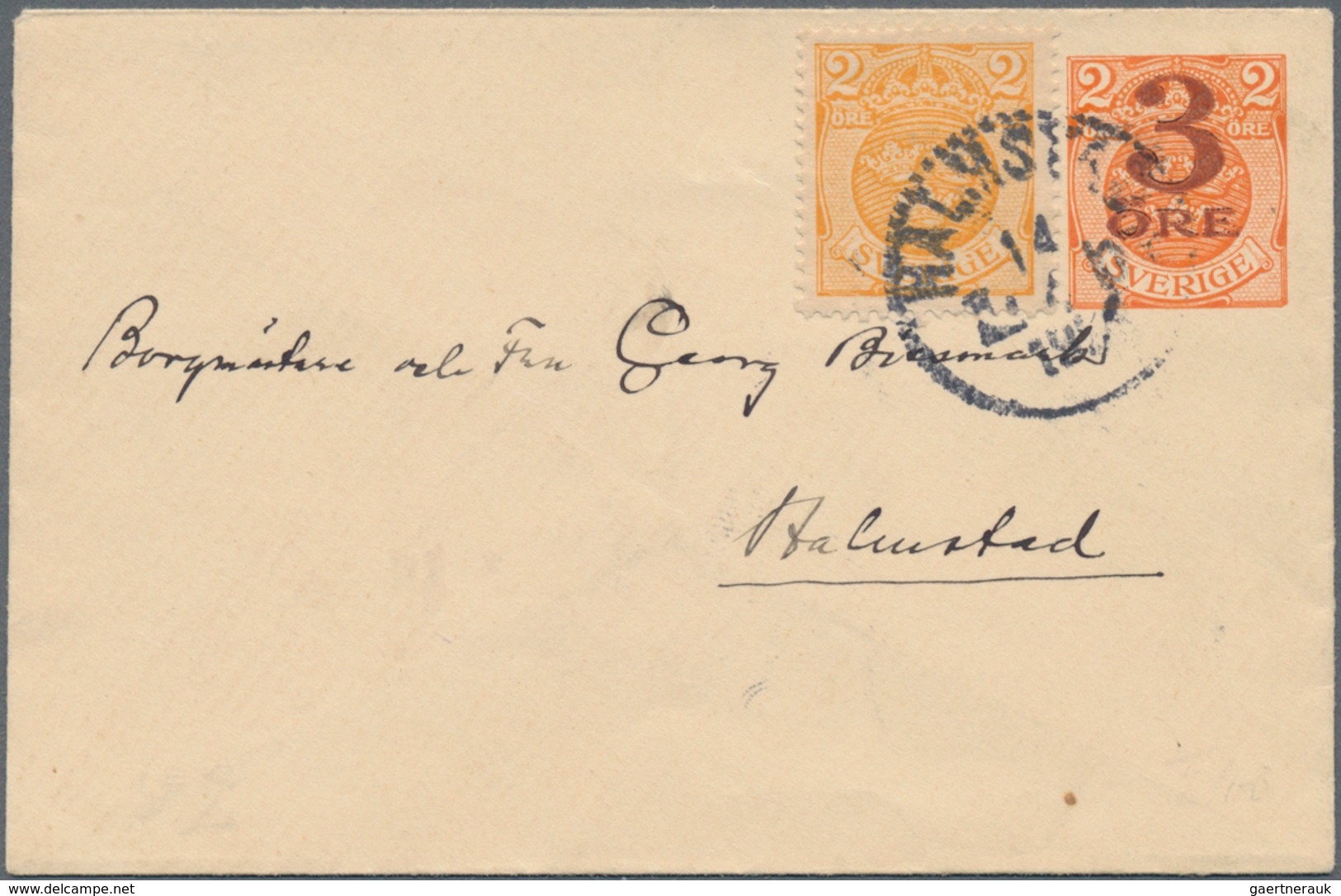 Schweden: 1875-1945: Weit über 500 Briefe, Postkarten, Viele Ganzsachen (ungebraucht Und Gebraucht), - Lettres & Documents