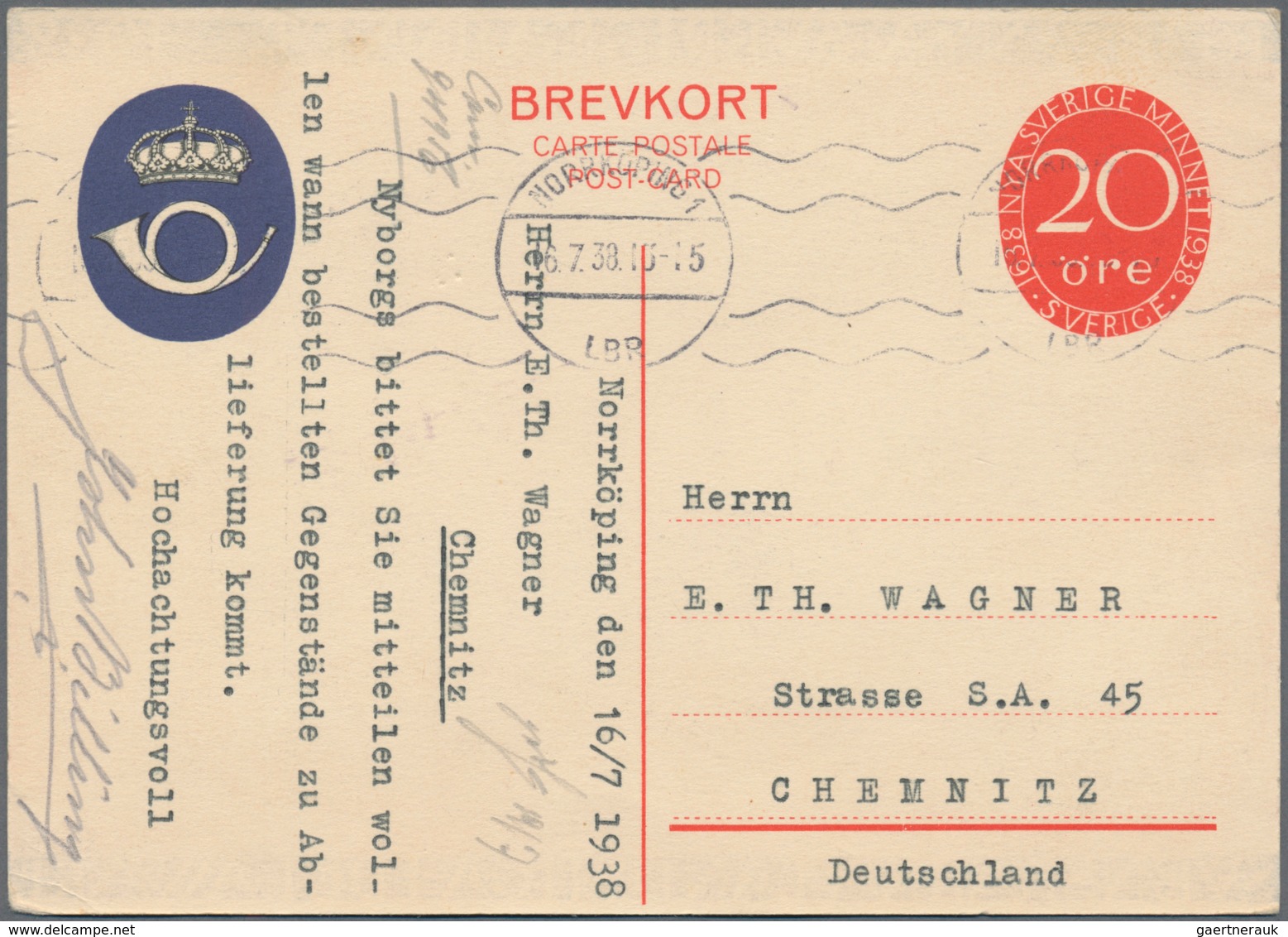 Schweden: 1878/2000 Holding Of Ca. 225 Unused/CTO-used And Used Postal Stationeries Incl. Postal Sta - Brieven En Documenten