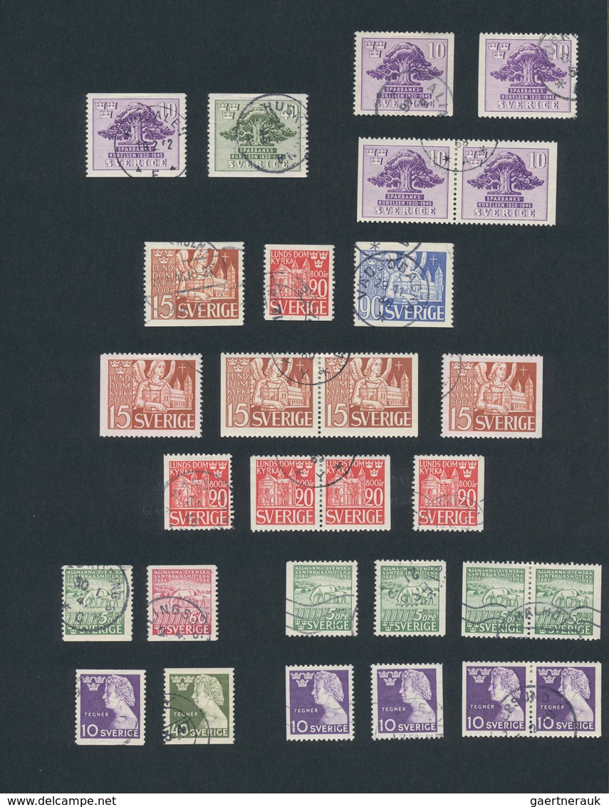 Schweden: 1945/1988, Apparently More Or Less Complete Collection Incl. Many Subtypes, Arranged On Bl - Brieven En Documenten
