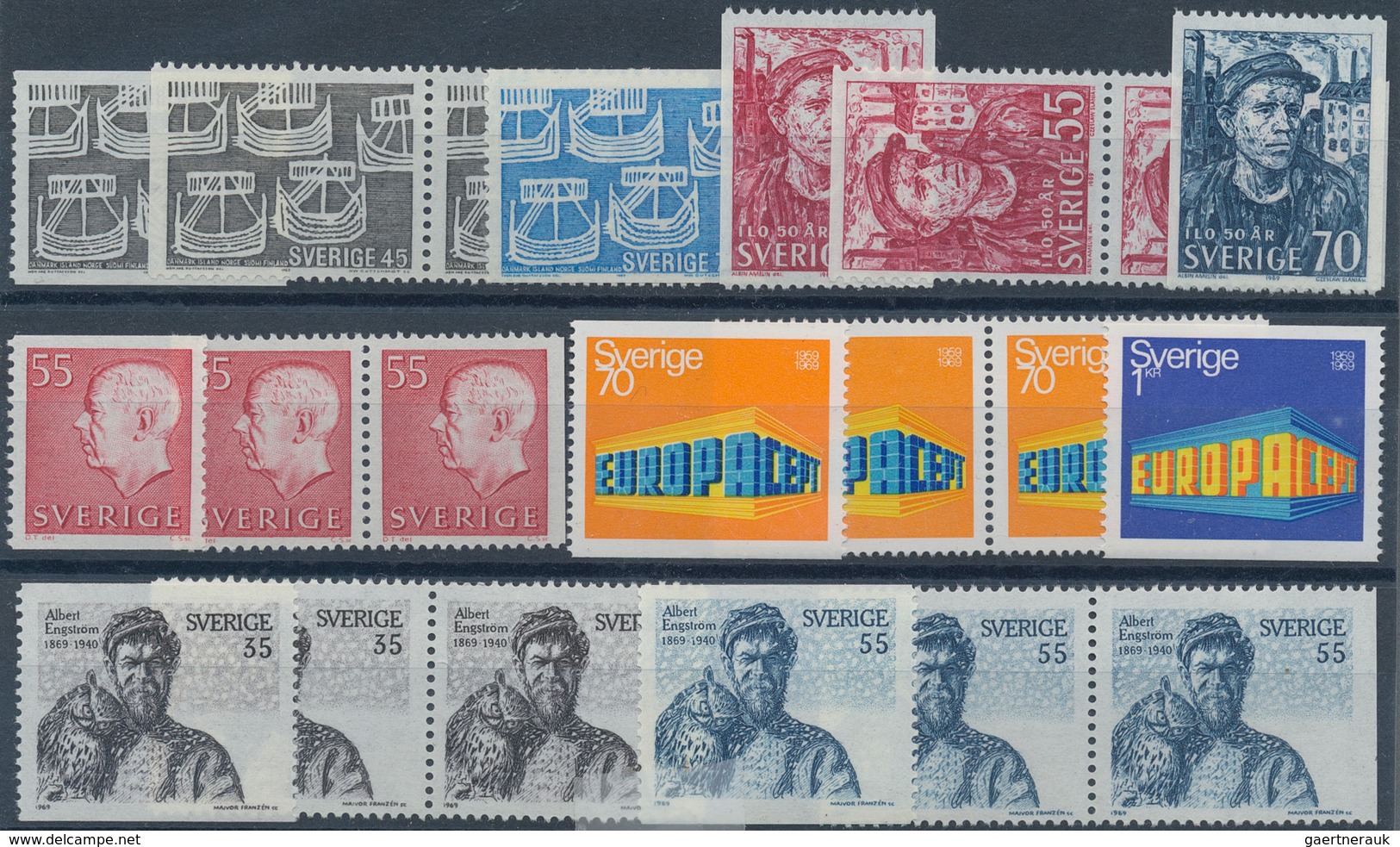 Schweden: 1960/1969, Mostly Complete Year Sets Mint Never Hinged, A Few Perforation Versions Of Defi - Cartas & Documentos