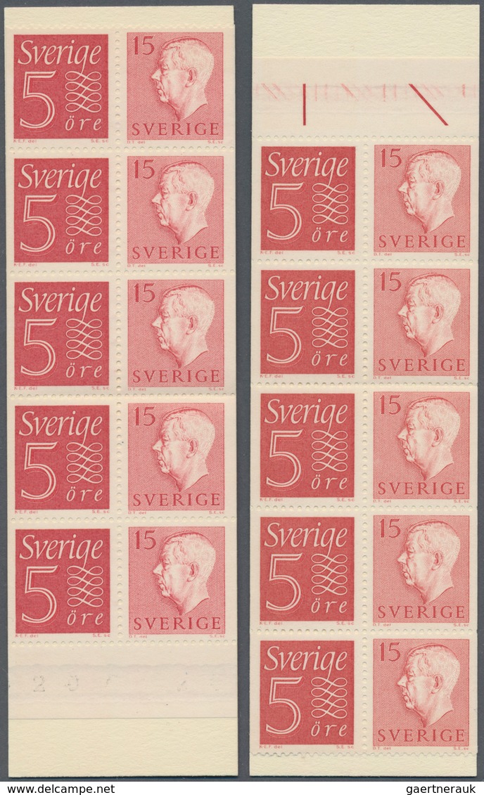 Schweden - Markenheftchen: 1918/1977, duplicated accumulation with 4.448 stamp booklets in about 90