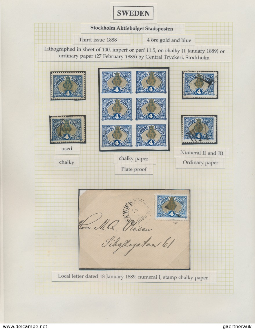 Schweden - Privatpostmarken: 1887/1946, Stockholm, Göteborg, Malmö And Hälsingborg, Specialised Coll - Otros & Sin Clasificación