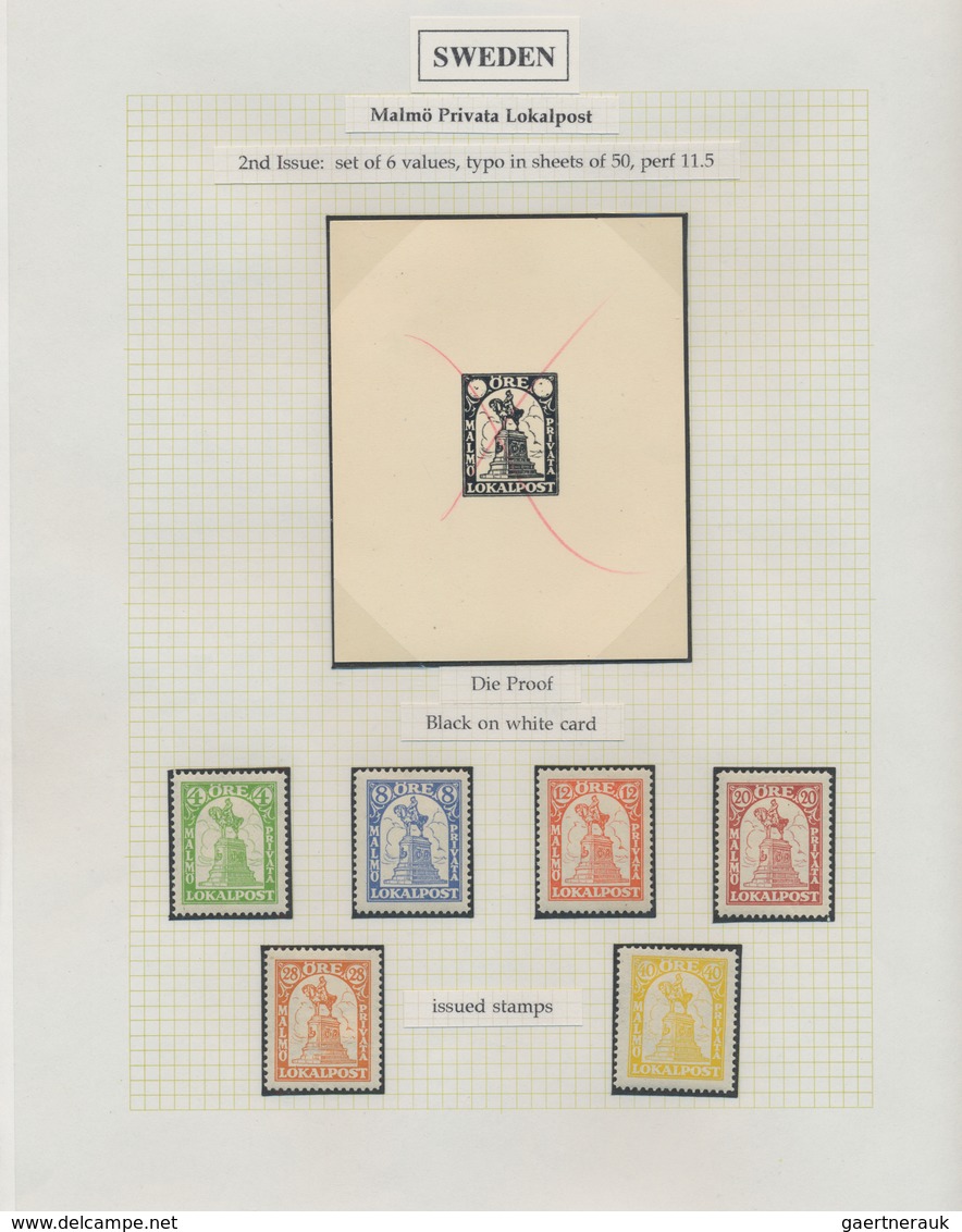 Schweden - Privatpostmarken: 1887/1946, Stockholm, Göteborg, Malmö And Hälsingborg, Specialised Coll - Sonstige & Ohne Zuordnung