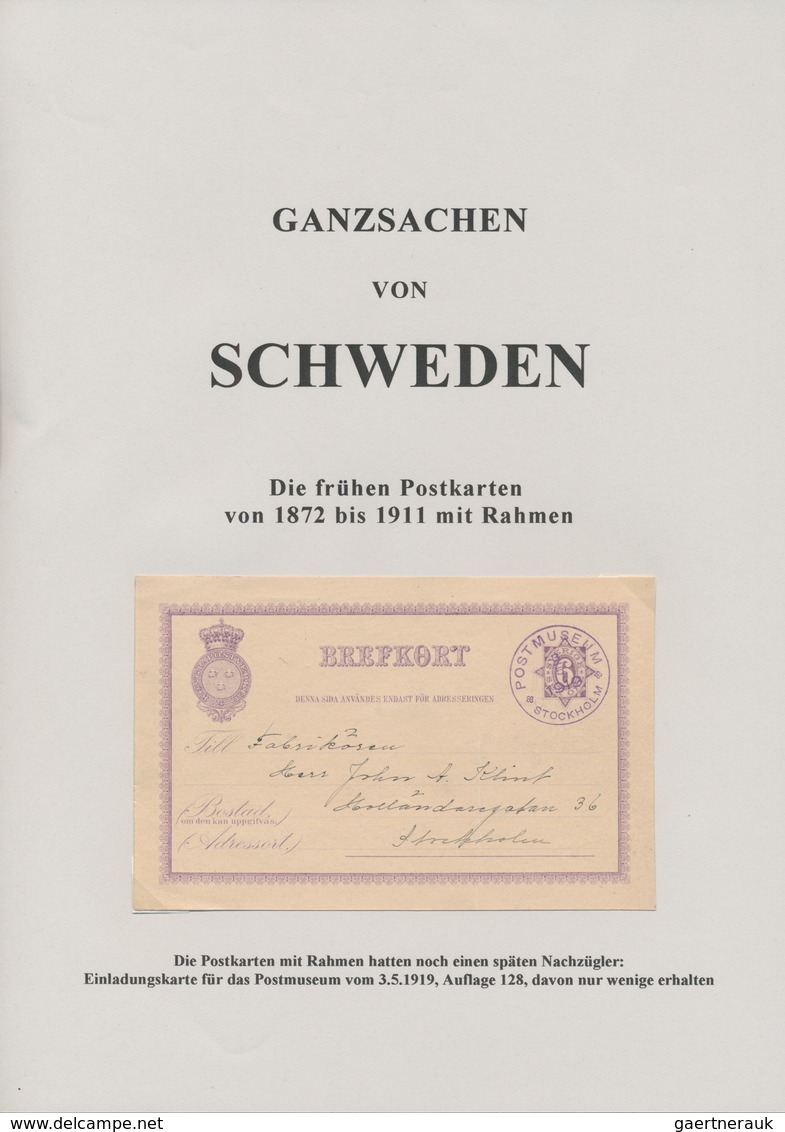 Schweden - Ganzsachen: 1872-1911 Specialized Collection Of About 470 Postal Stationery Cards With Fr - Postwaardestukken