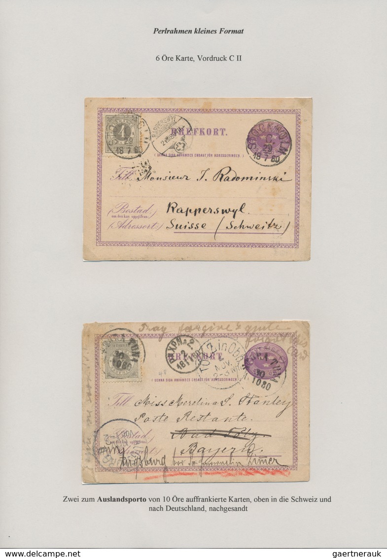 Schweden - Ganzsachen: 1872-1911 Specialized Collection Of About 470 Postal Stationery Cards With Fr - Entiers Postaux