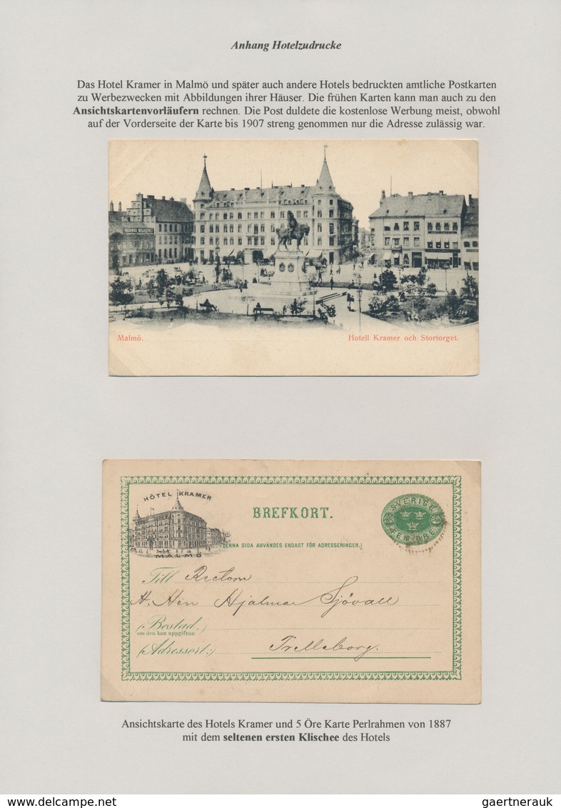 Schweden - Ganzsachen: 1872-1911 Specialized collection of about 470 postal stationery cards with fr