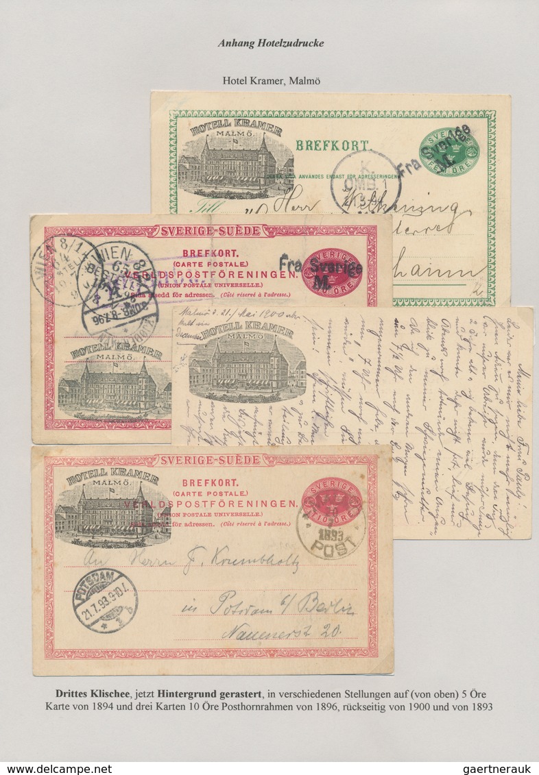 Schweden - Ganzsachen: 1872-1911 Specialized collection of about 470 postal stationery cards with fr