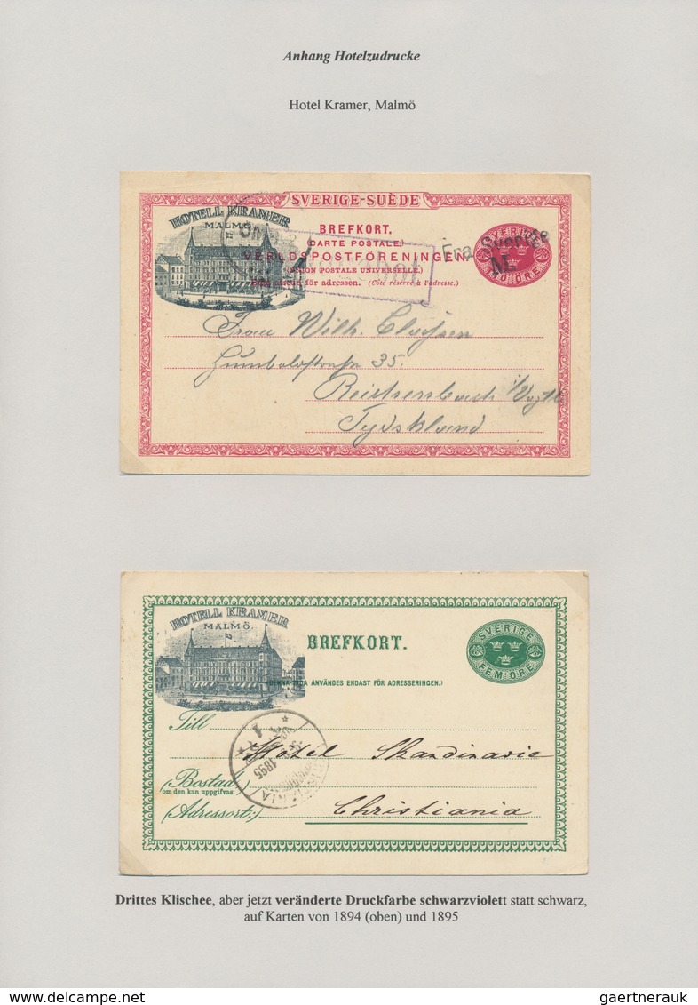 Schweden - Ganzsachen: 1872-1911 Specialized collection of about 470 postal stationery cards with fr