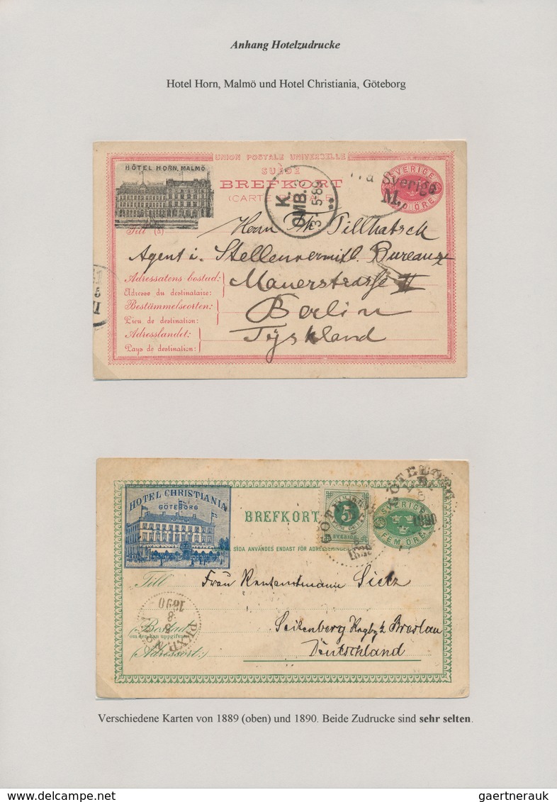 Schweden - Ganzsachen: 1872-1911 Specialized collection of about 470 postal stationery cards with fr