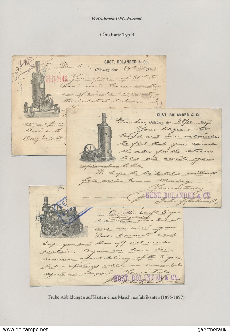 Schweden - Ganzsachen: 1872-1911 Specialized collection of about 470 postal stationery cards with fr